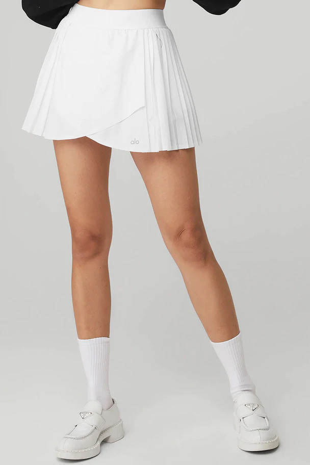 Alo Yoga Aces Tennis Skirt - White