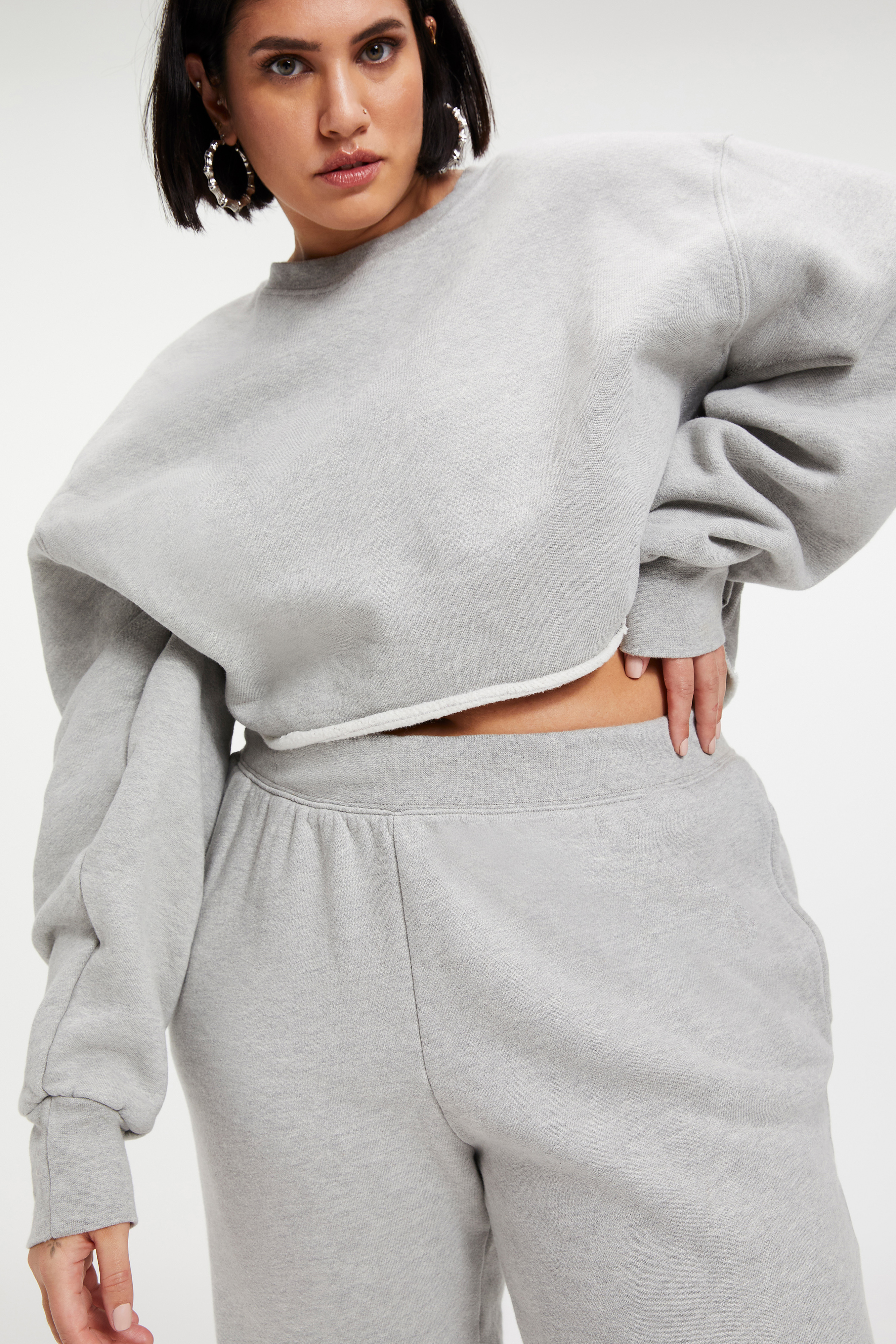Styled With feature image for product CROPPED & COOL SWEATSHIRT | HEATHER GREY001