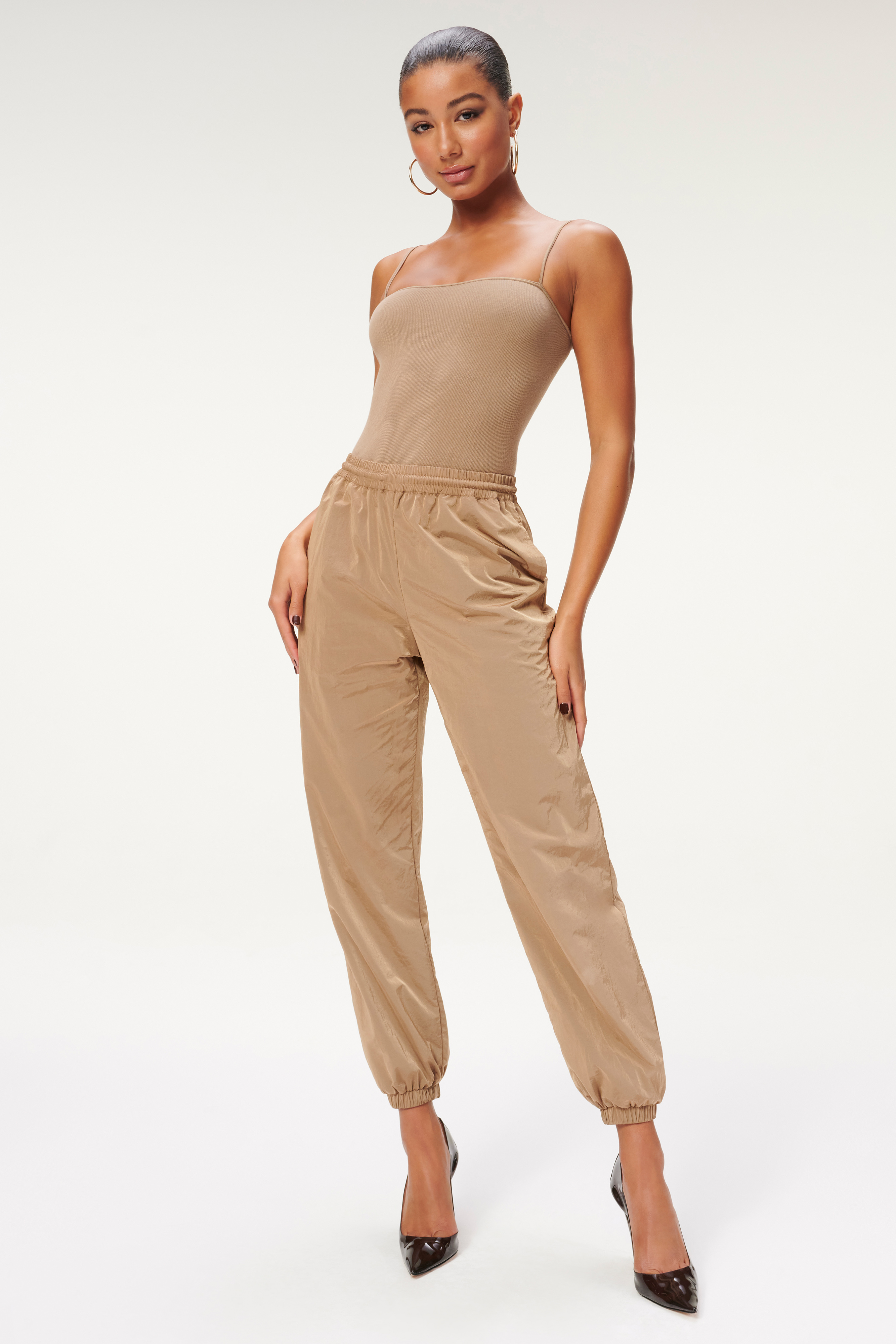 Styled With feature image for product SEAMLESS SKINNY STRAP BODYSUIT | PUTTY001