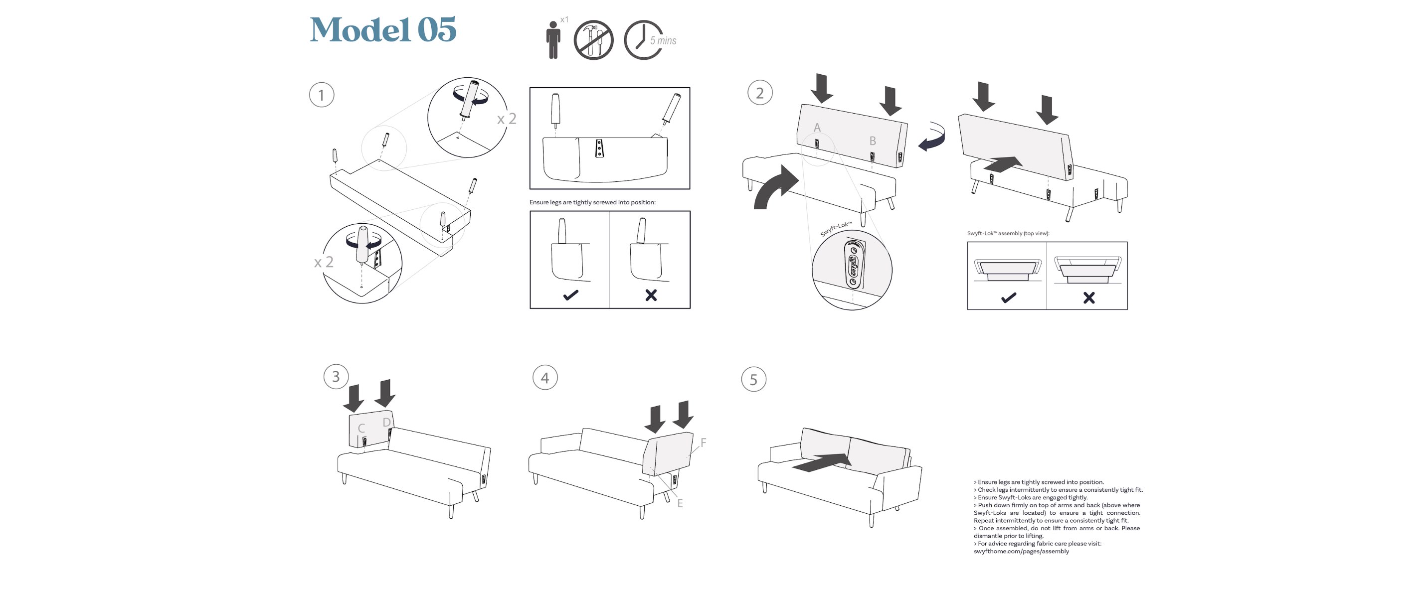 2 seater assembly