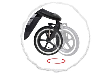 lock back or 360° full swivel front wheel