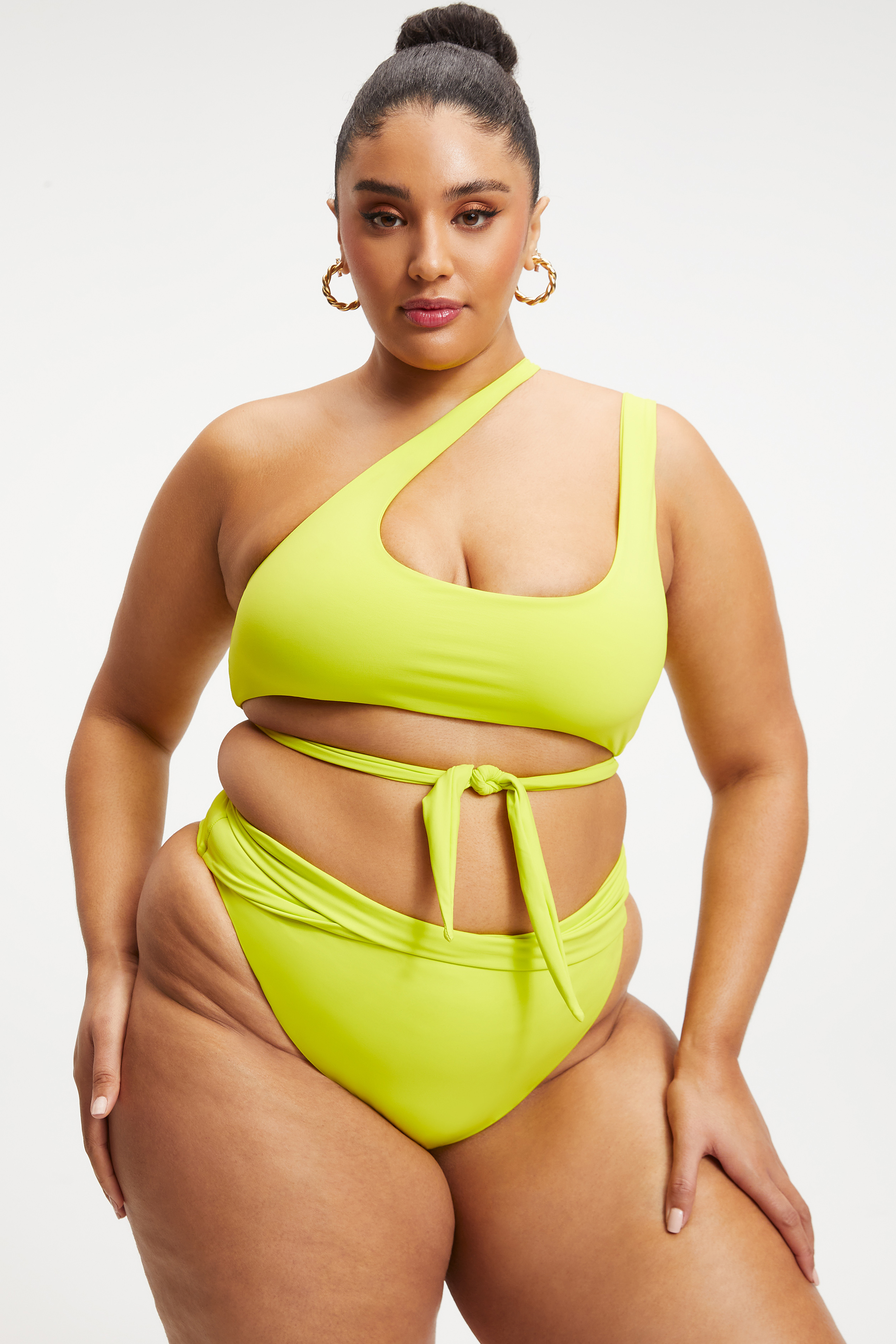 100 WAYS TO WEAR TOP in ELECTRIC YELLOW001 styled with our 100 WAYS TO WEAR BOTTOM in ELECTRIC YELLOW001
