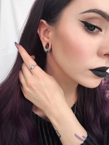 Ring Stack for Stretched Ears, Silver, Titanium, Small - 20 Rings