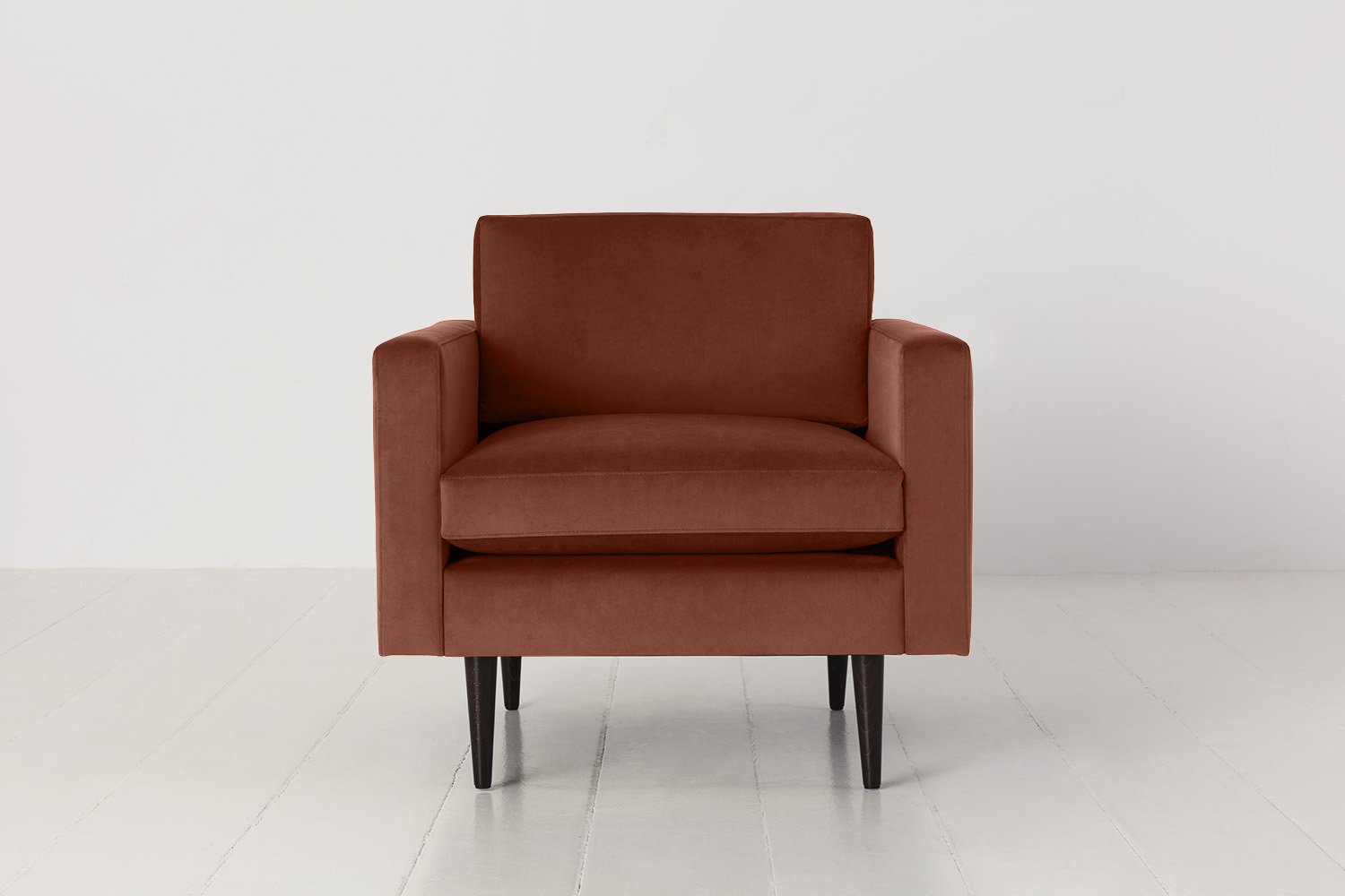 Model 01 Armchair in Brick Velvet
