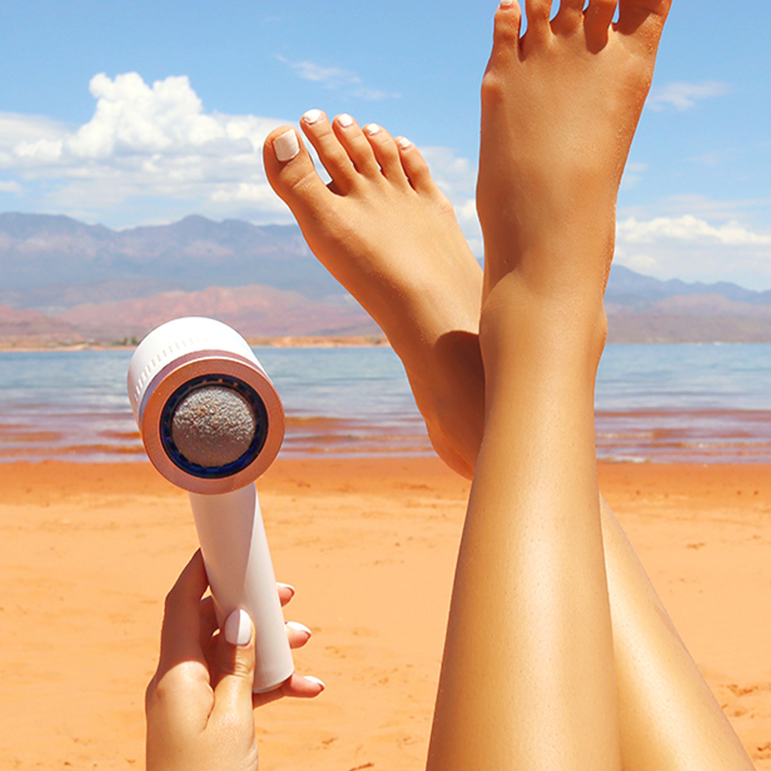 Woman and man with the cali callus remover