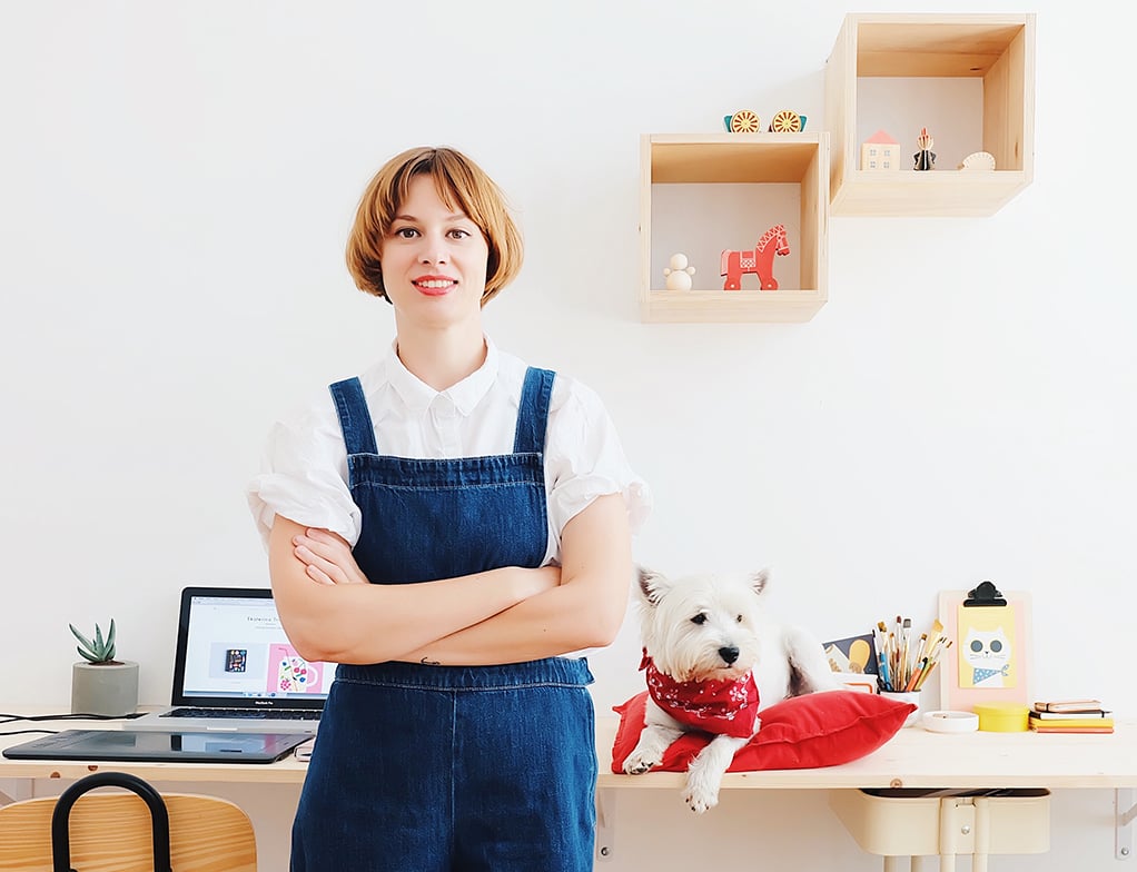 2019, Ekaterina Trukhan in her studio.