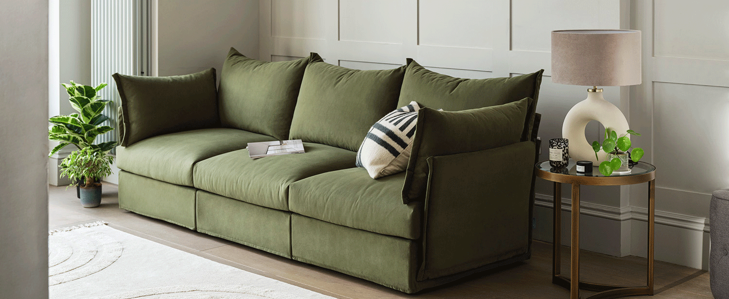 Green sofa modular