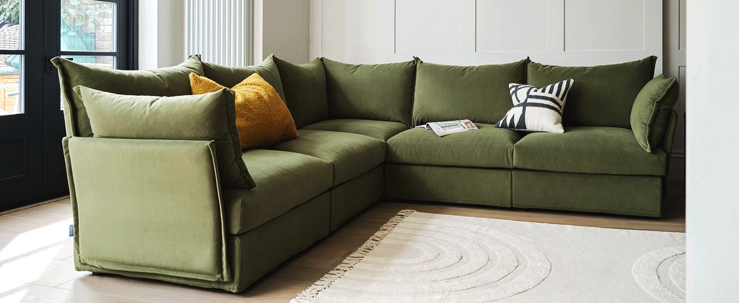 Corner Green sofa modular