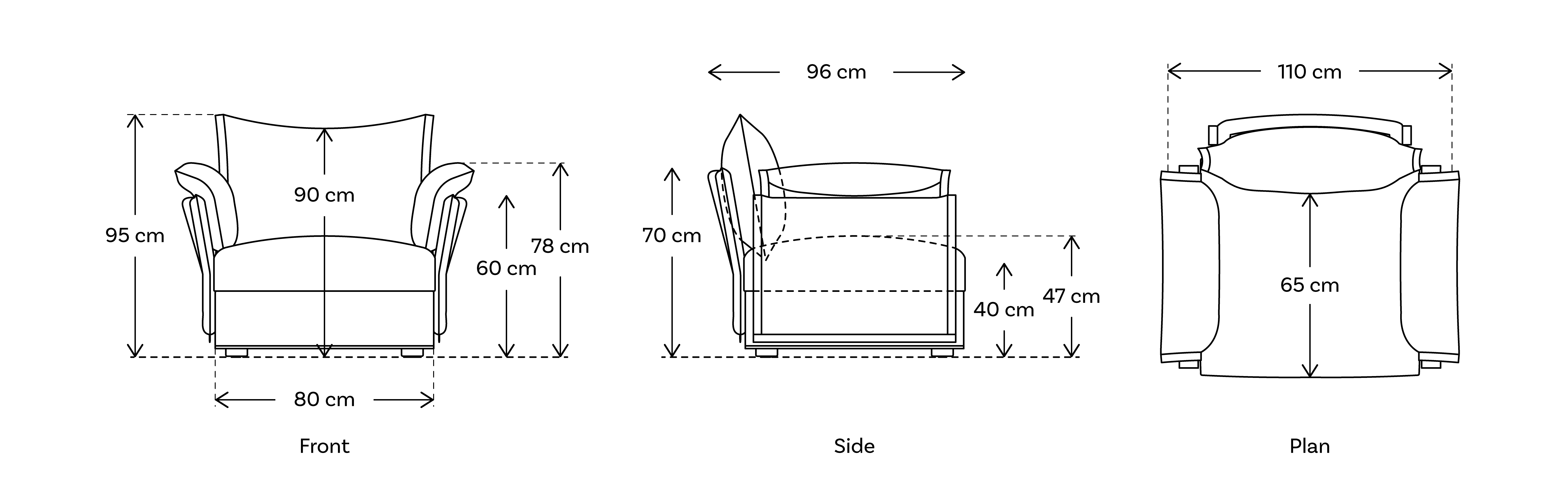 armchair modular sofa module dimensions
