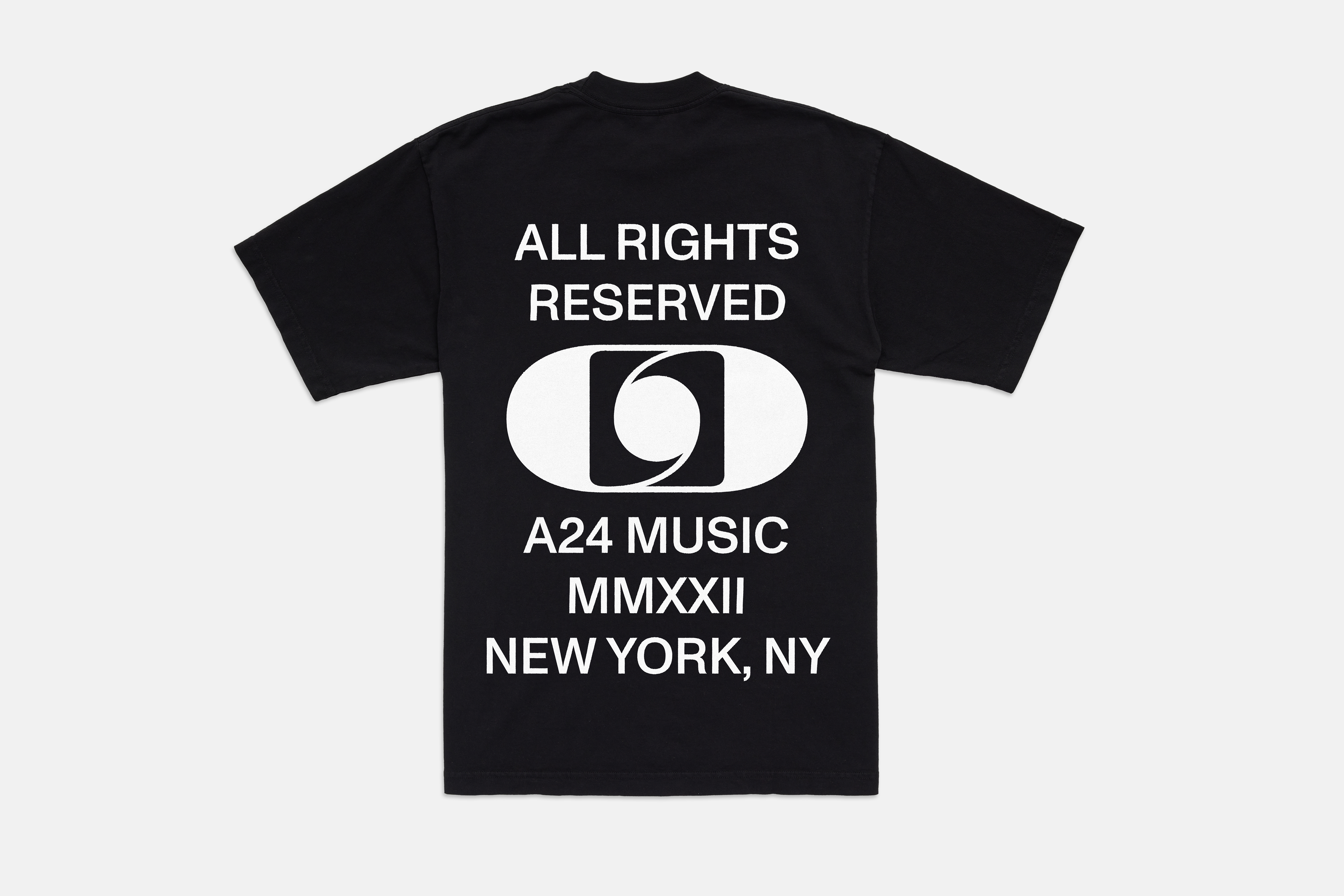 A24 Films Embroidered Logo Short Sleeve T Shirt Black Medium