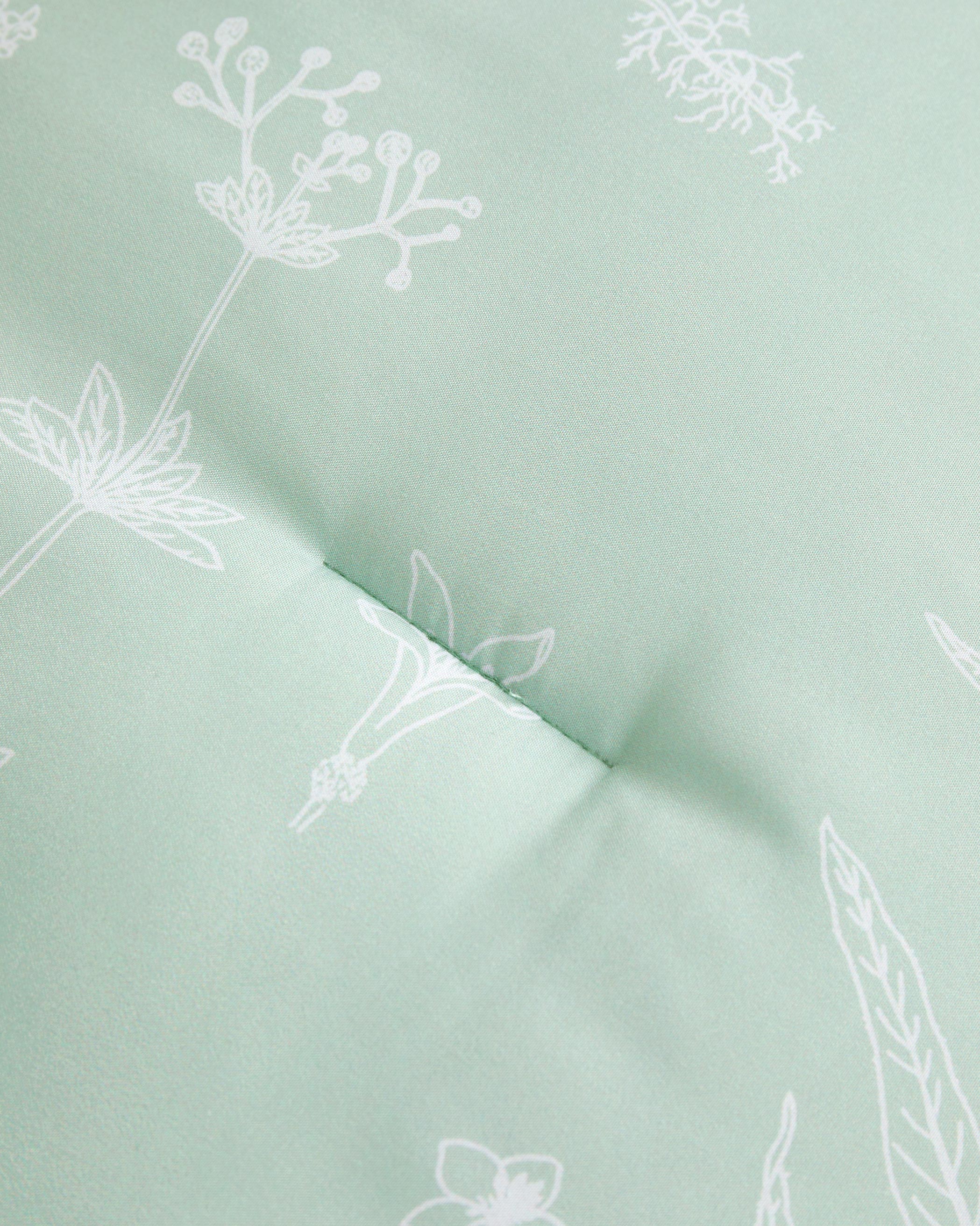 Sage Green Botanical Microfiber Comforter Set