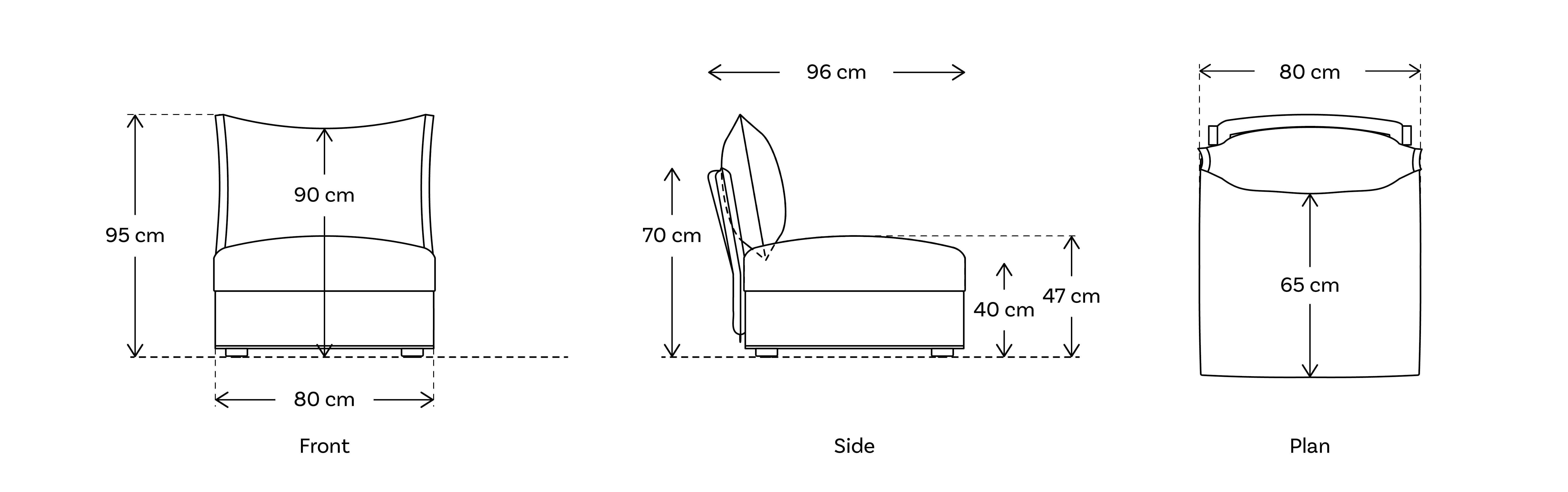 seat module sofa dimensions