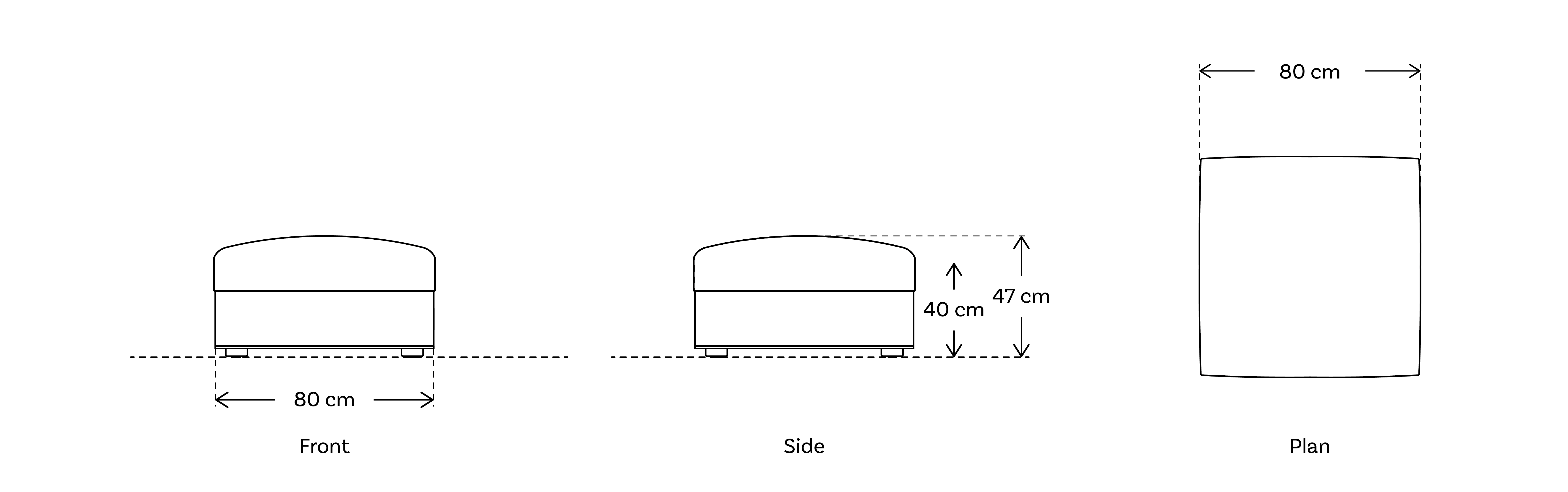 ottoman sofa dimensions