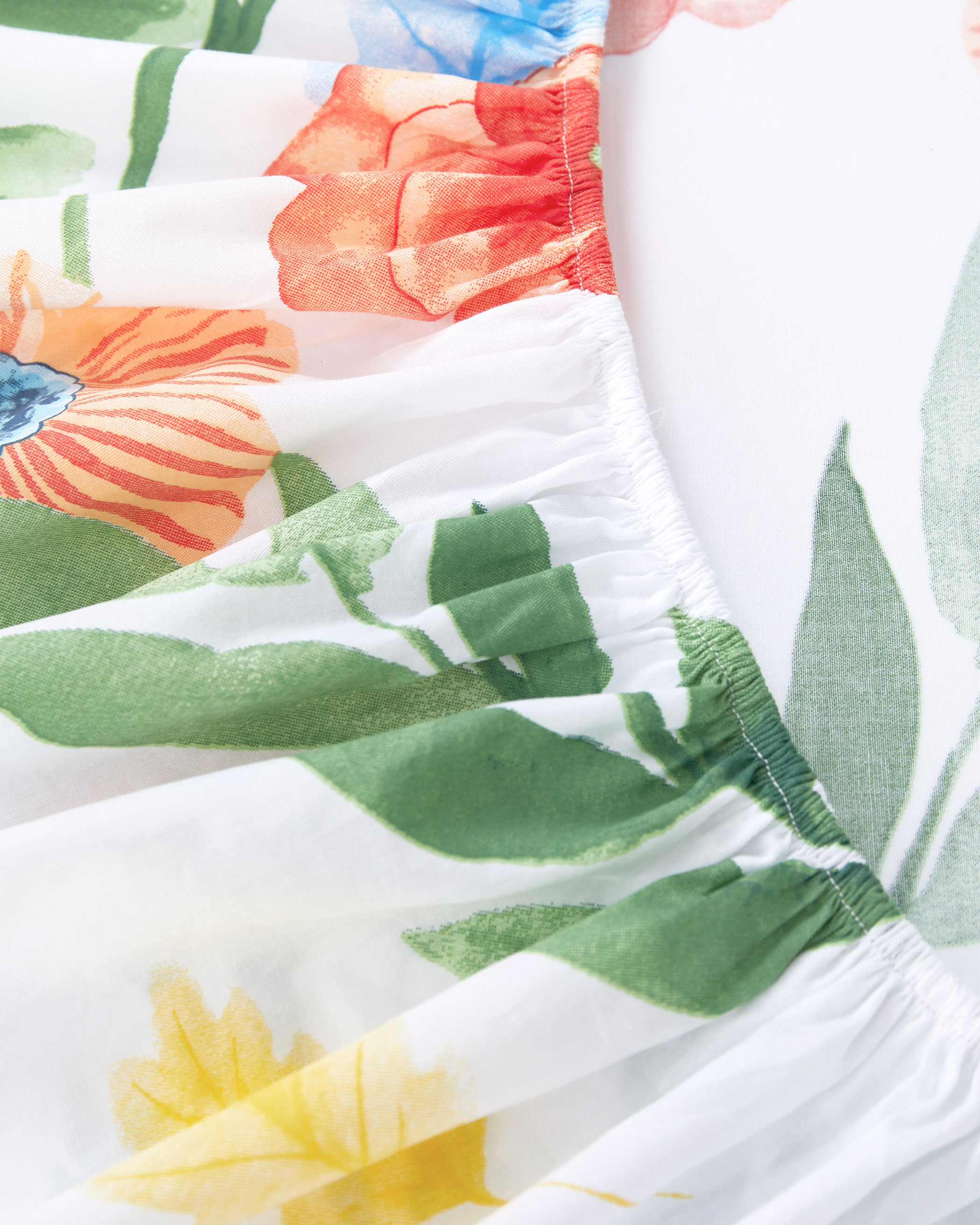 Watercolor Floral Cotton Sheet Set