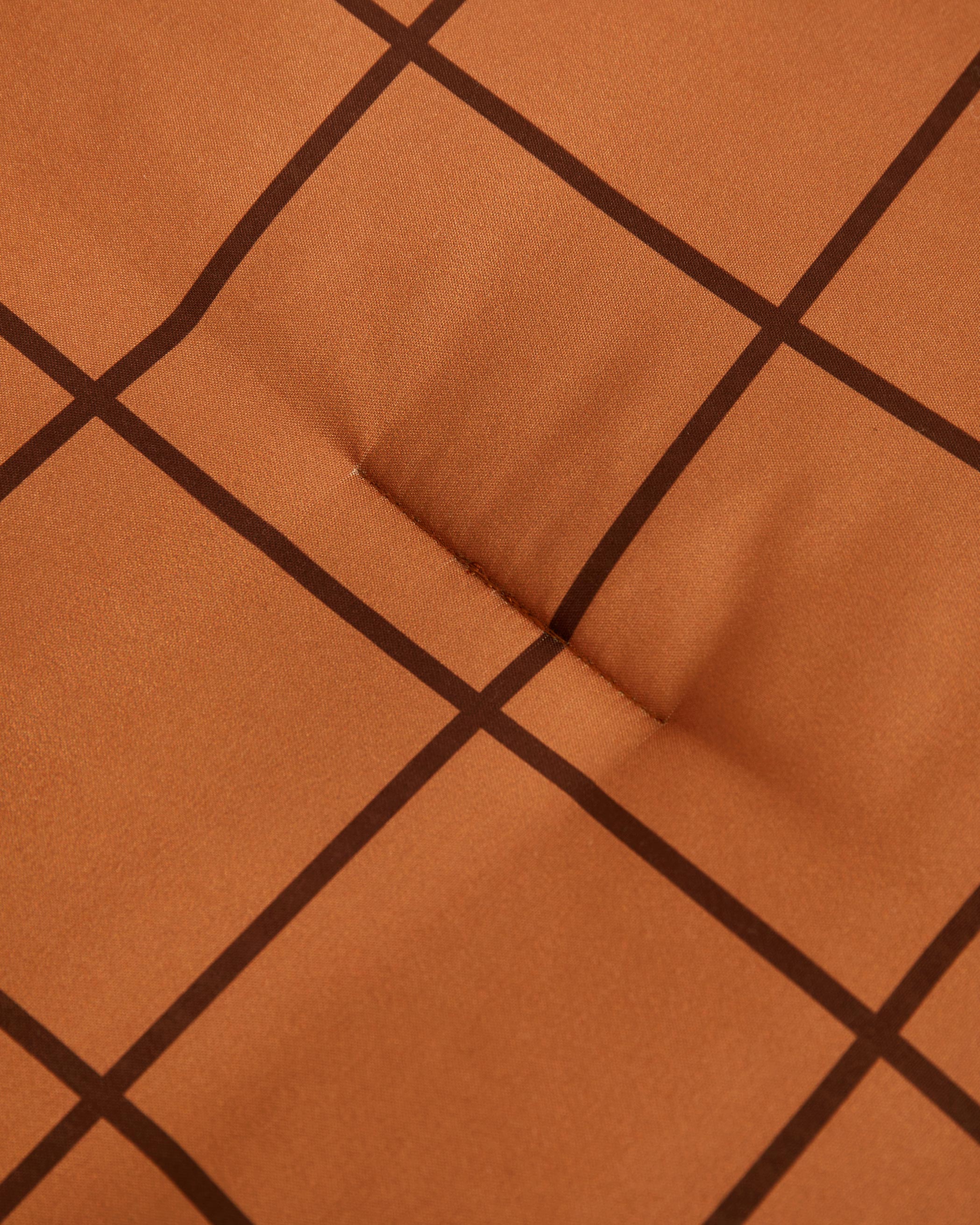 Burnt Orange Grid Microfiber Comforter Set