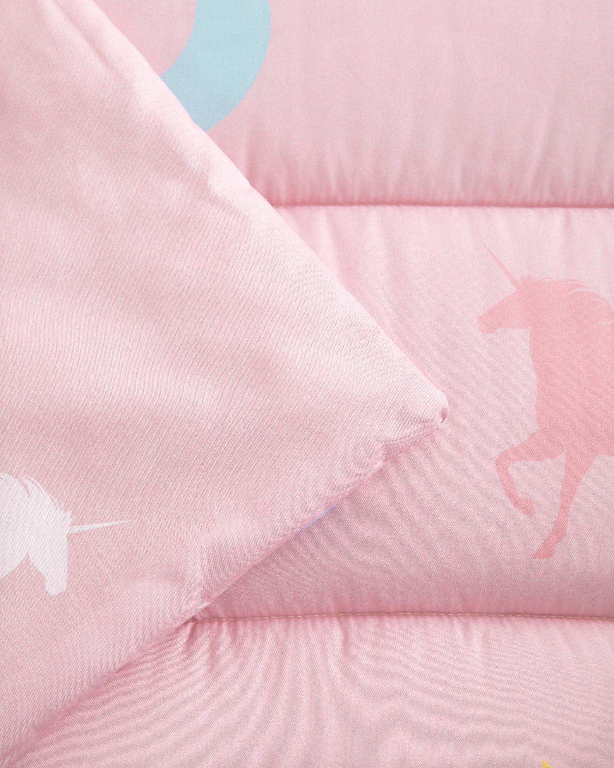 Pink Unicorn and Stars Microfiber Kids Nap Mat