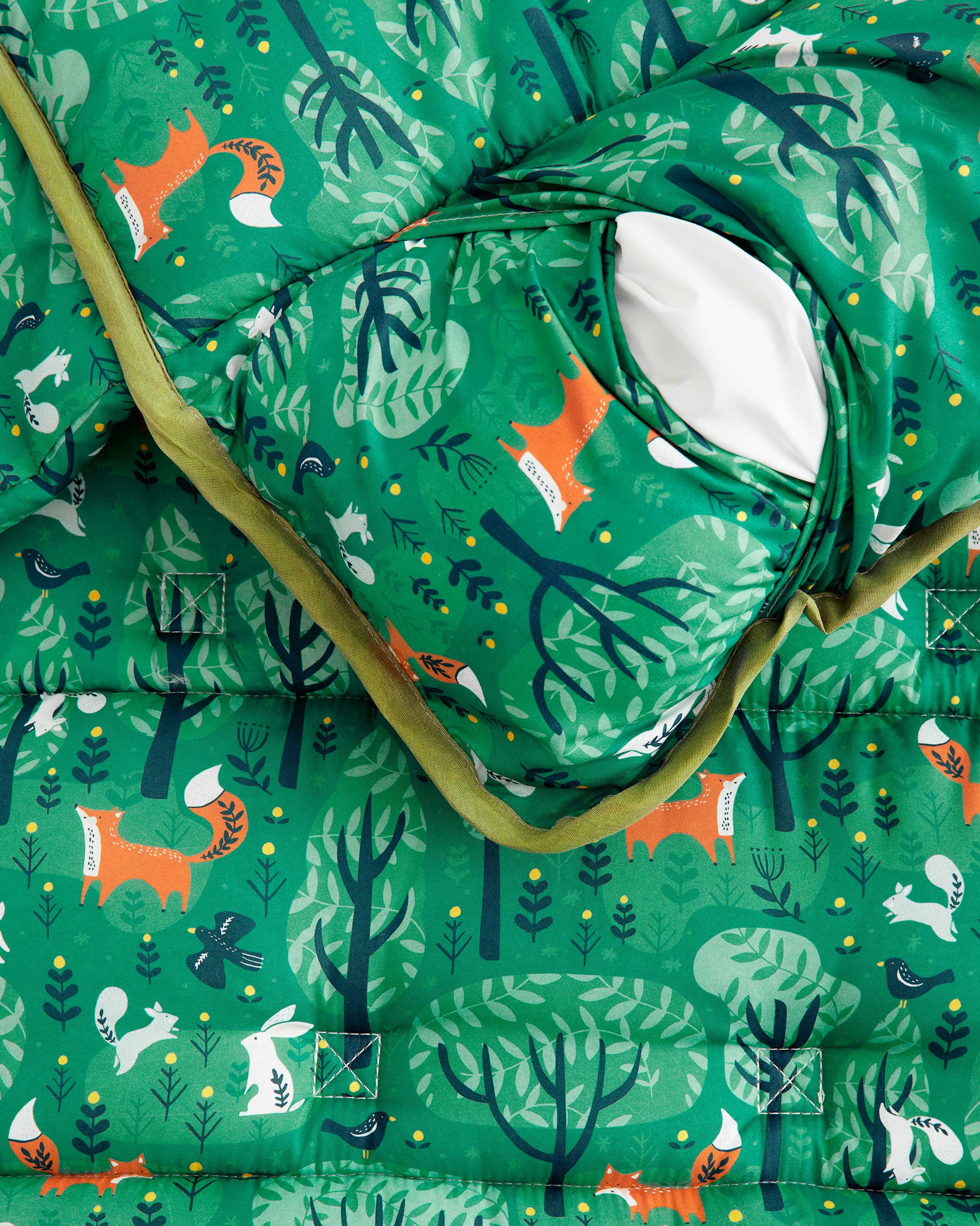 Green Forest Microfiber Kids Nap Mat