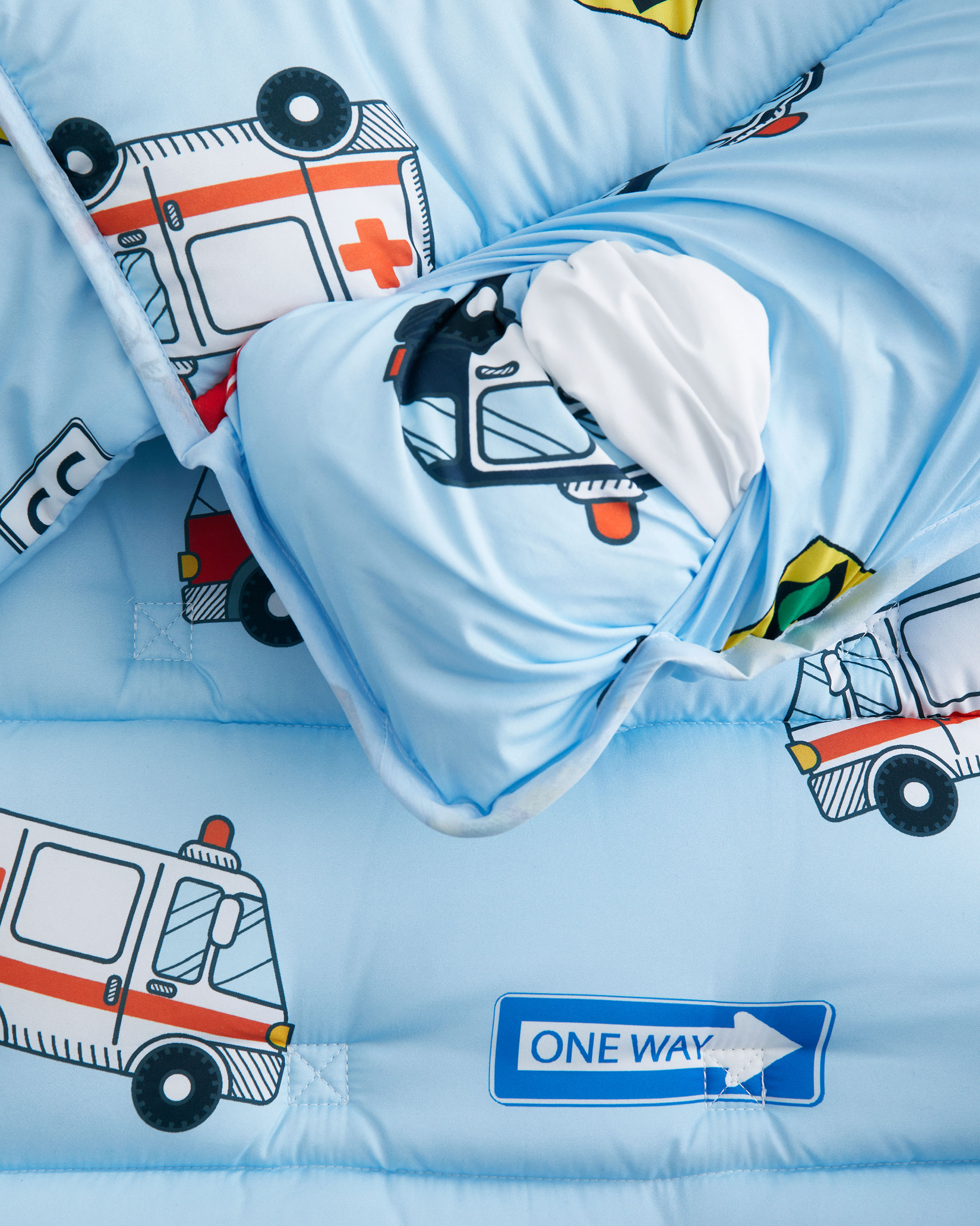 Sky Blue Rescue Squad Microfiber Kids Nap Mat