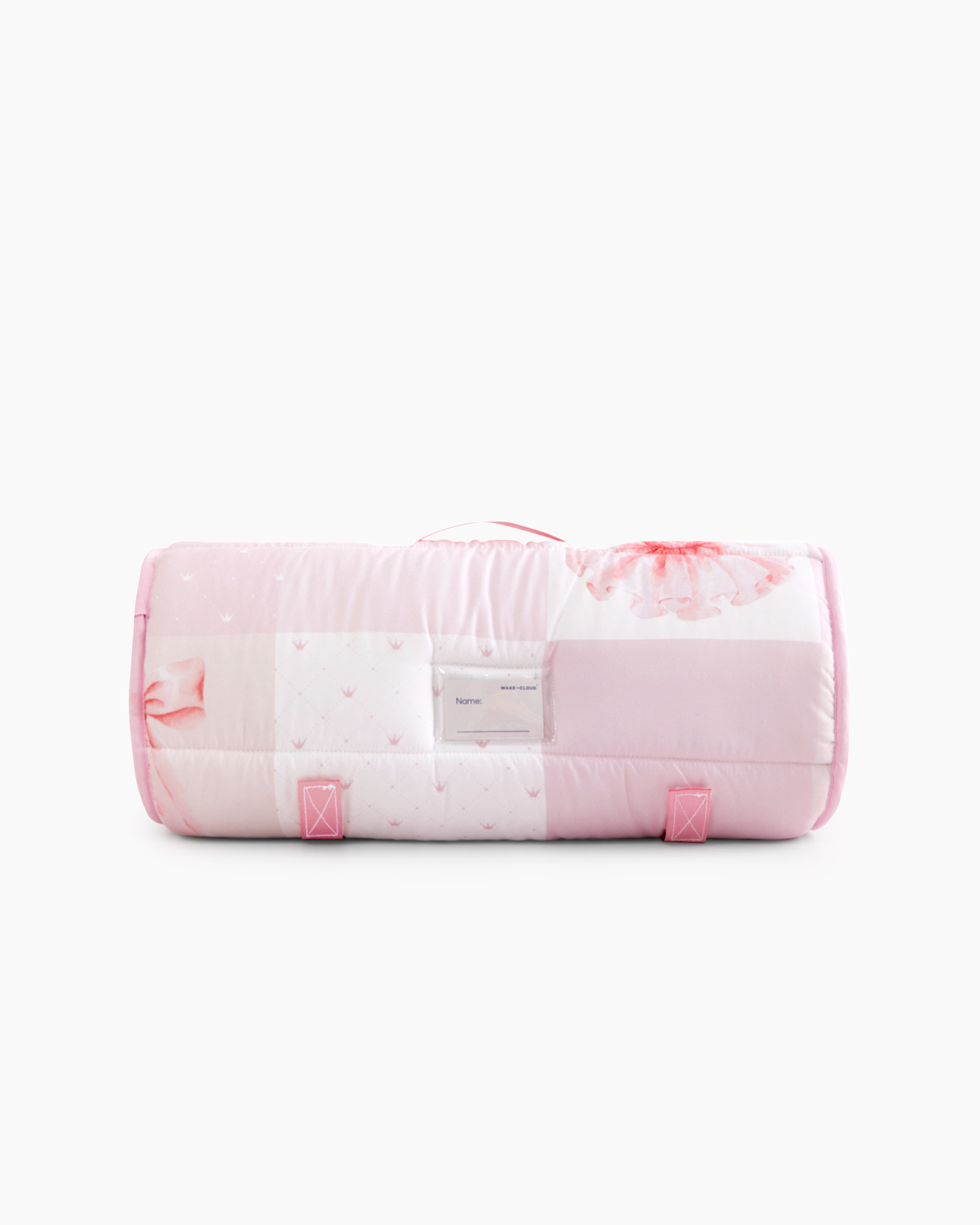 Pink Grid Ballerina Microfiber Kids Nap Mat