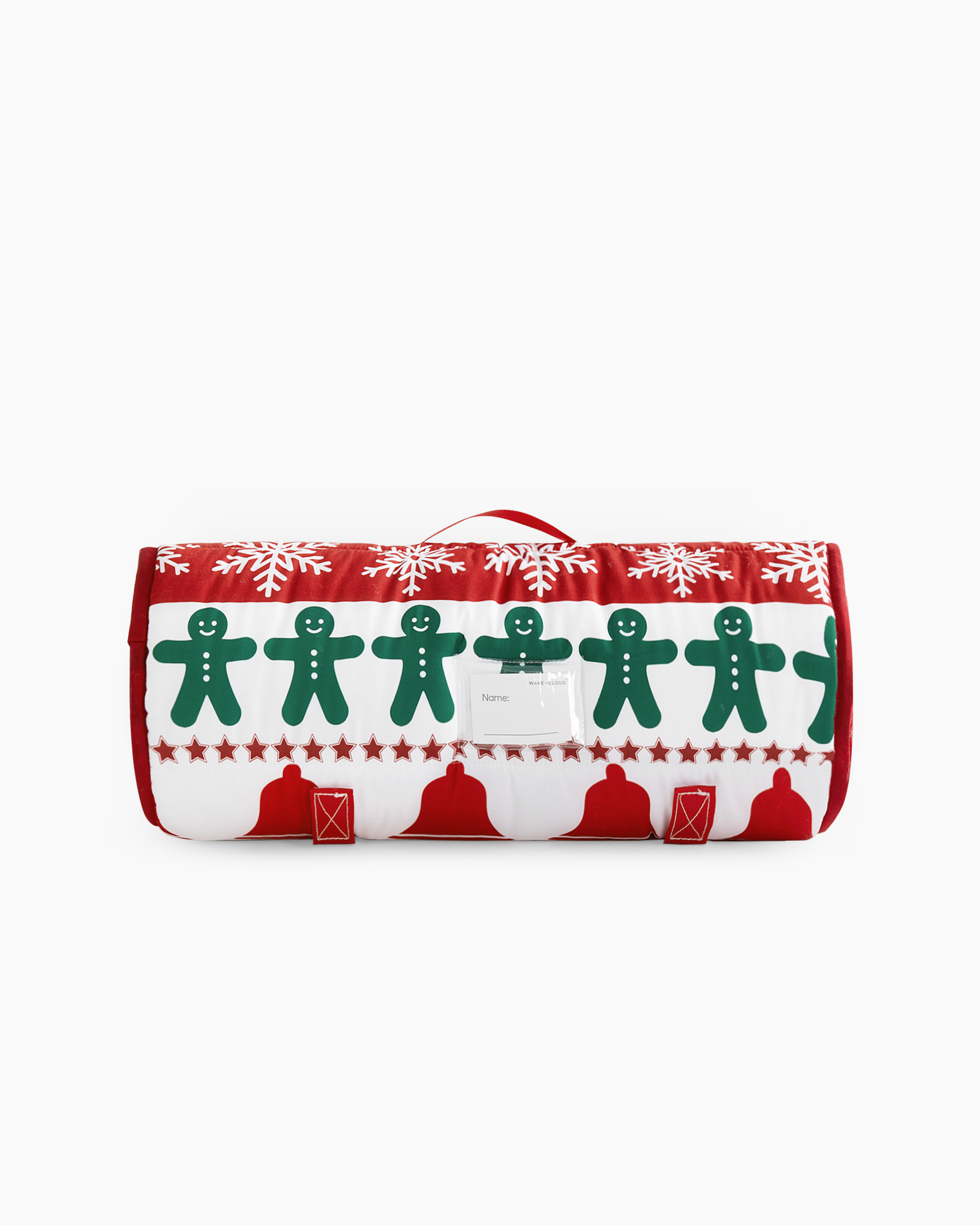 Red and Green Christmas Stocking Microfiber Kids Nap Mat