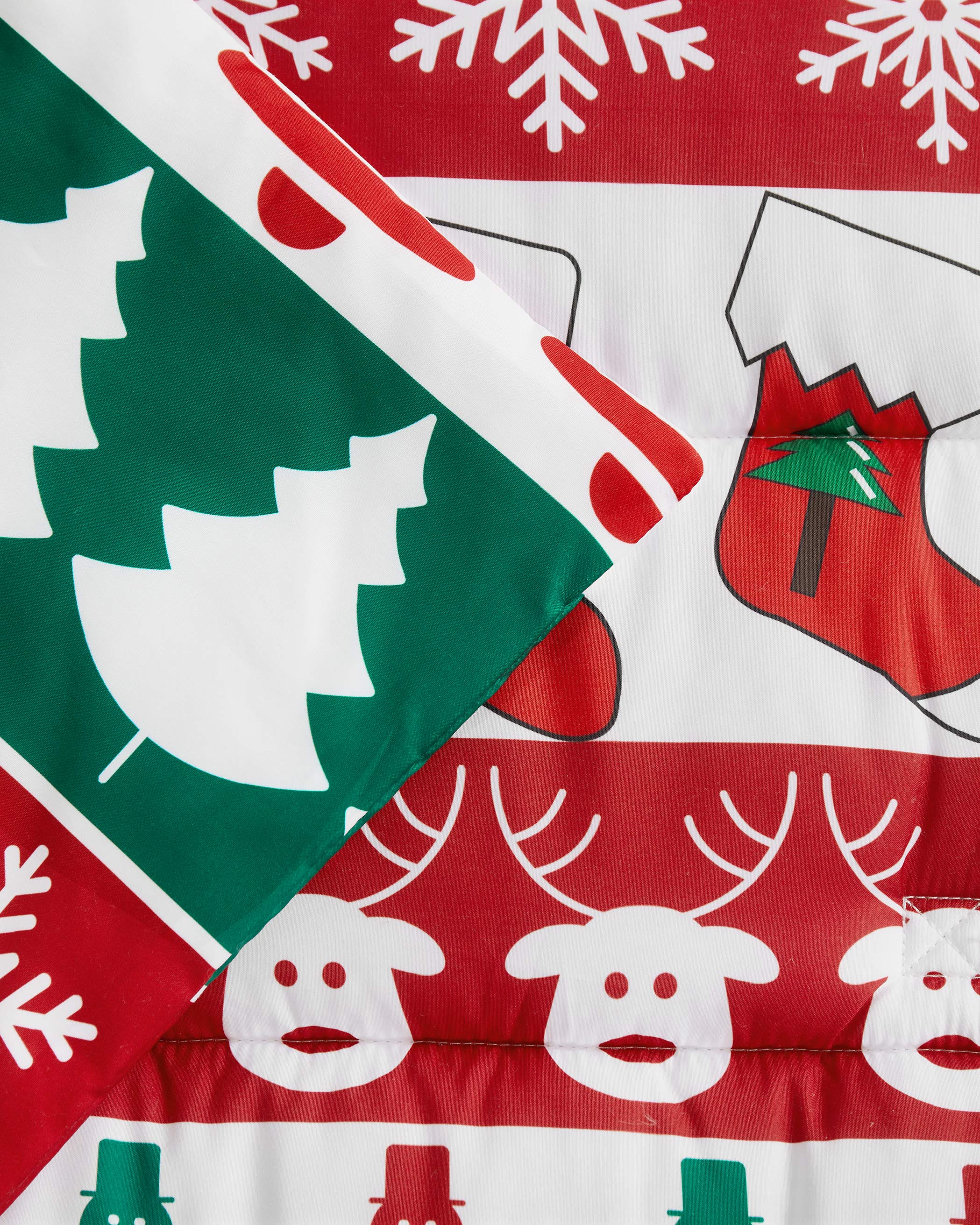 Red and Green Christmas Stocking Microfiber Kids Nap Mat