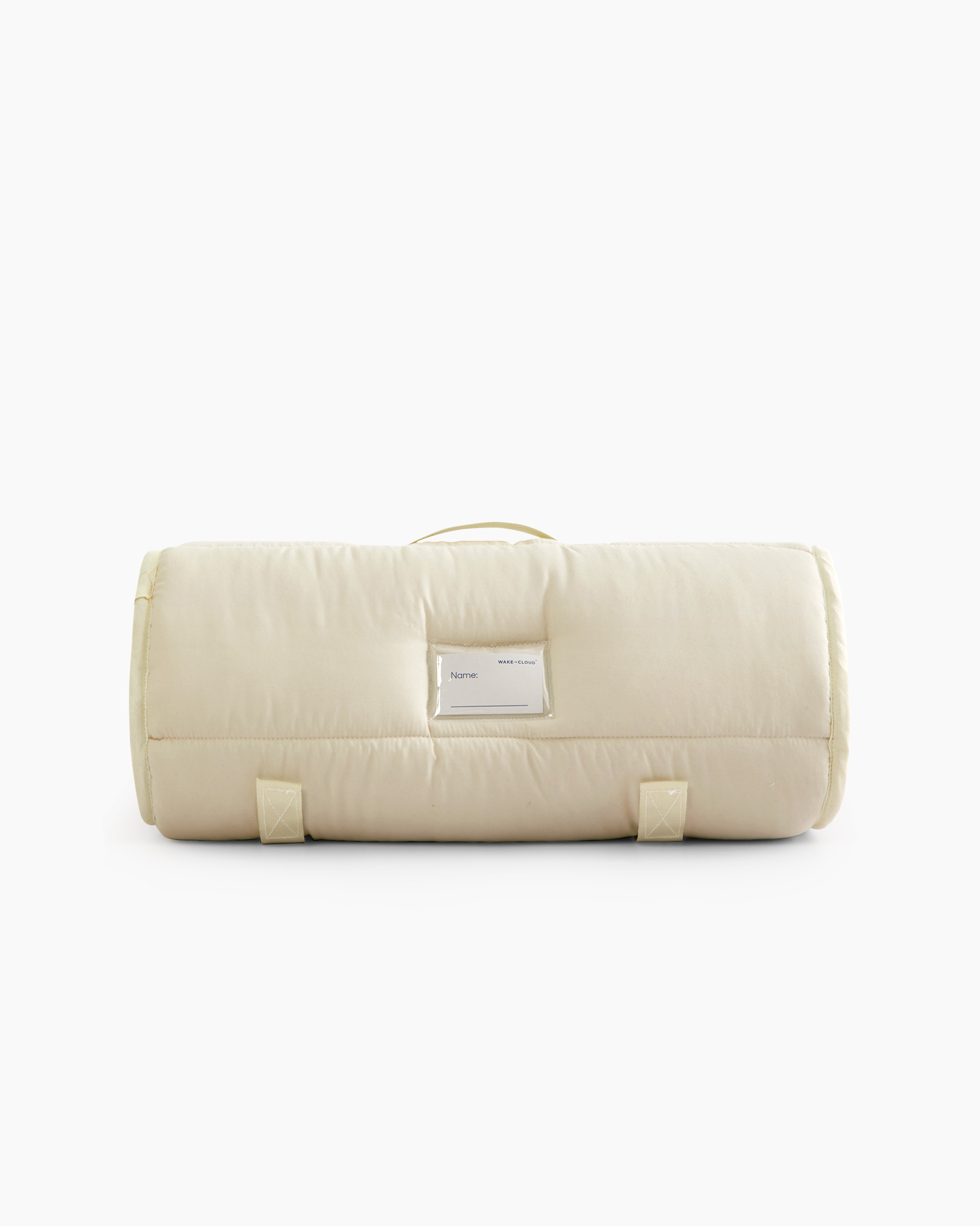 Beige Geometric Tufted Microfiber Kids Nap Mat