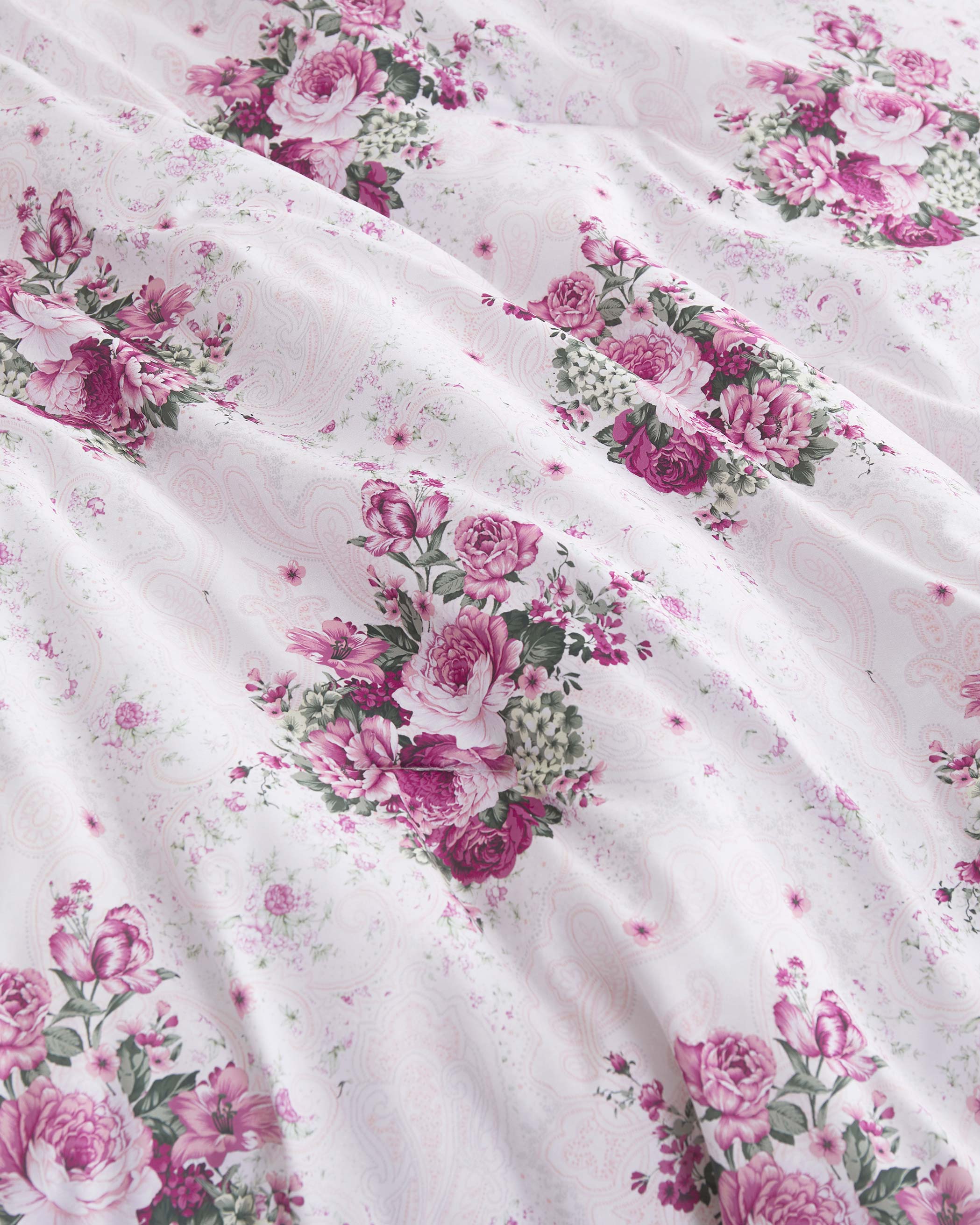 Pink Cottage Floral Microfiber Comforter Set