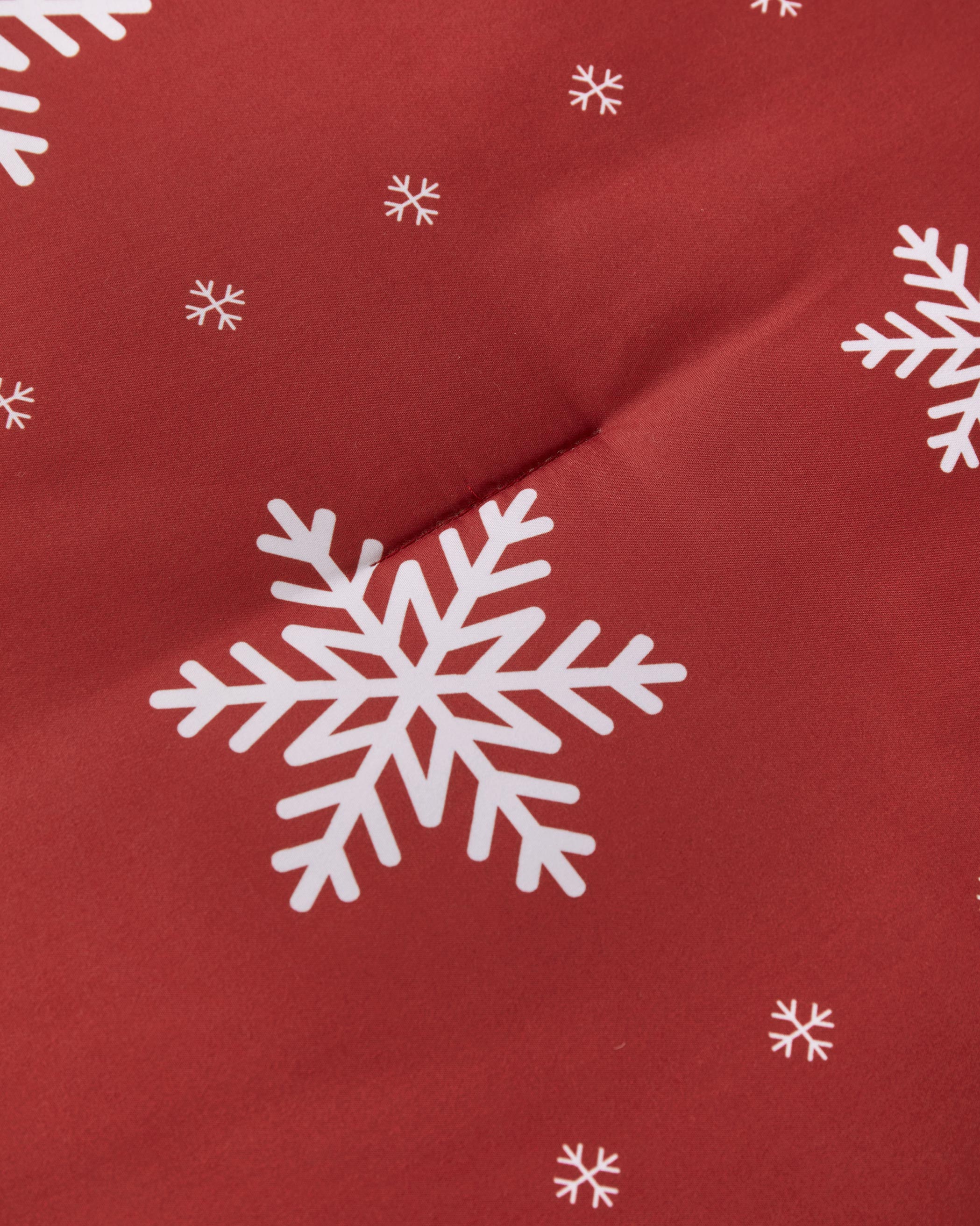 Red Snowflakes Microfiber Comforter Set