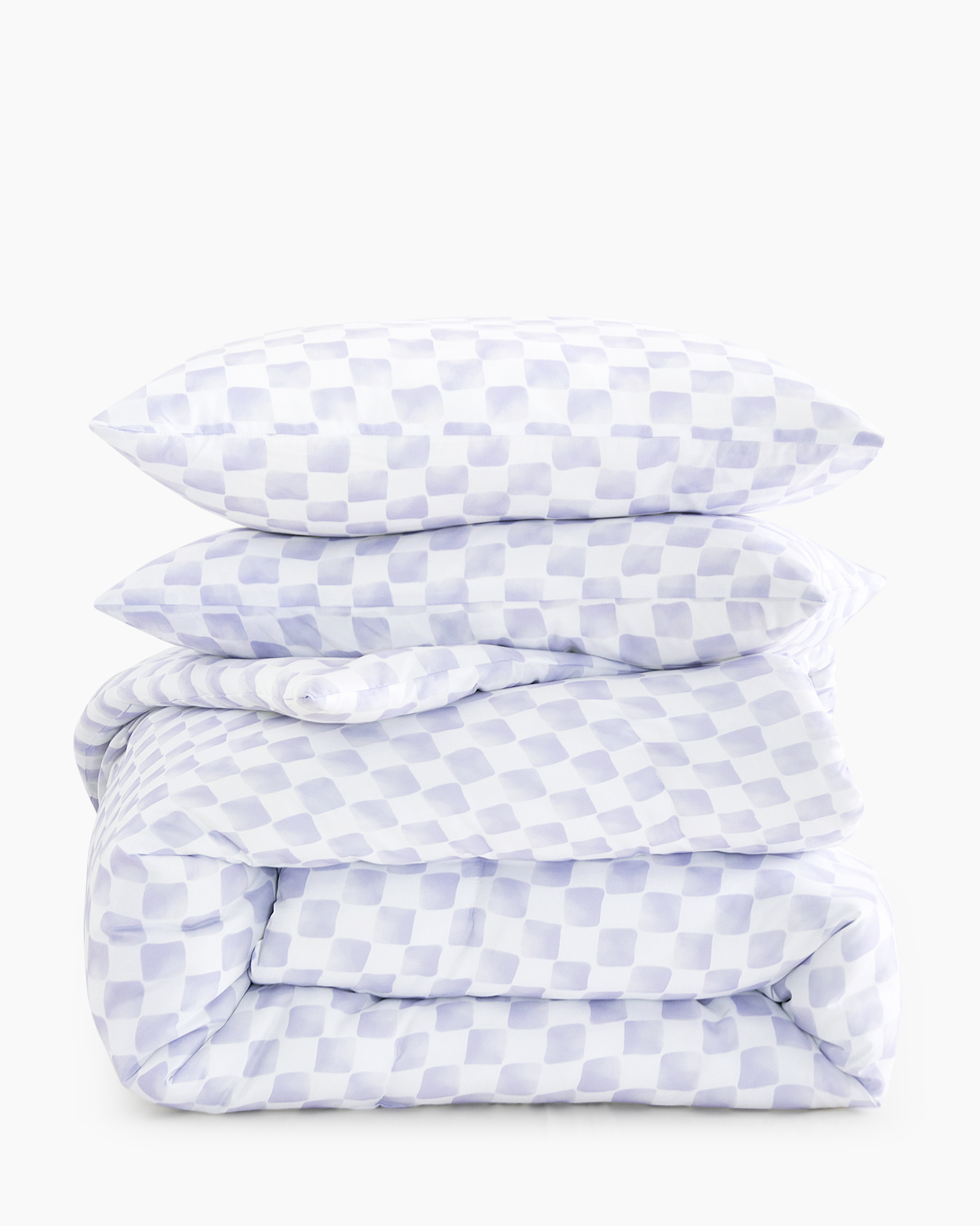 Lilac Mini Checkerboard Microfiber Comforter Set