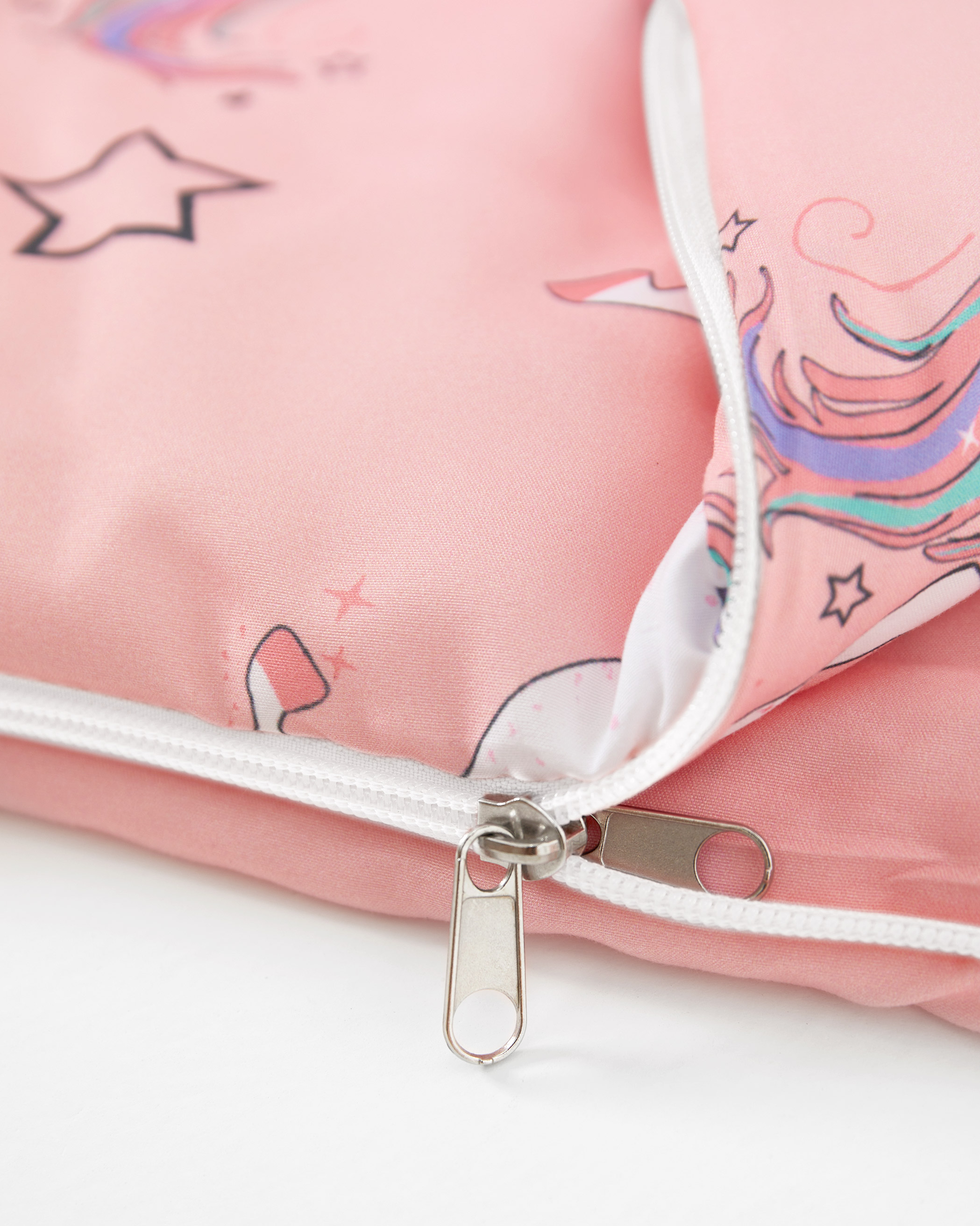 Pink Unicorn Microfiber Kids Sleeping Bag