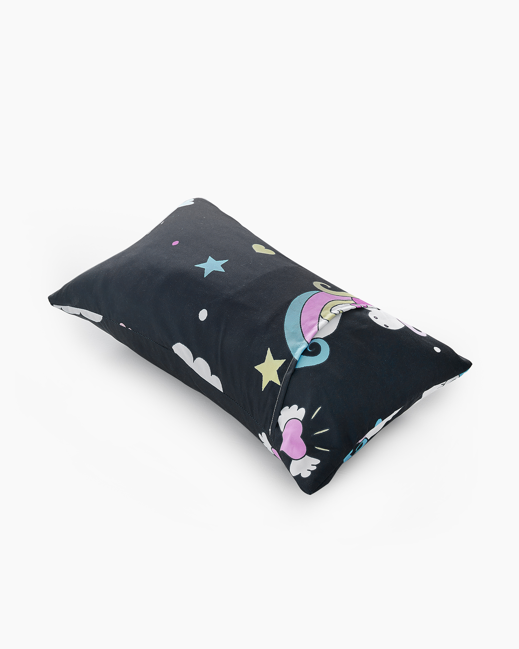 Black Unicorn Microfiber Kids Sleeping Bag