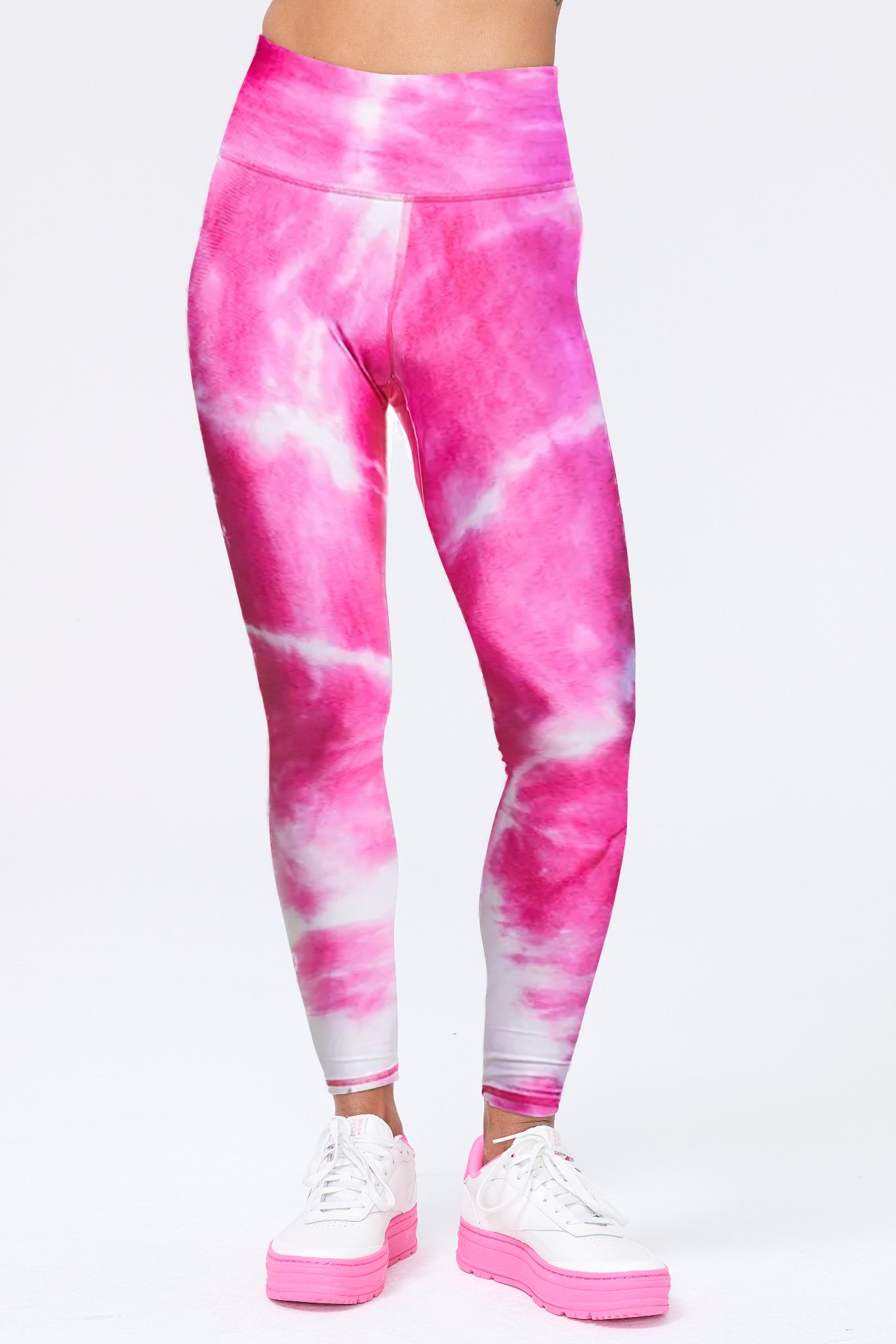 pink tie dye leggings