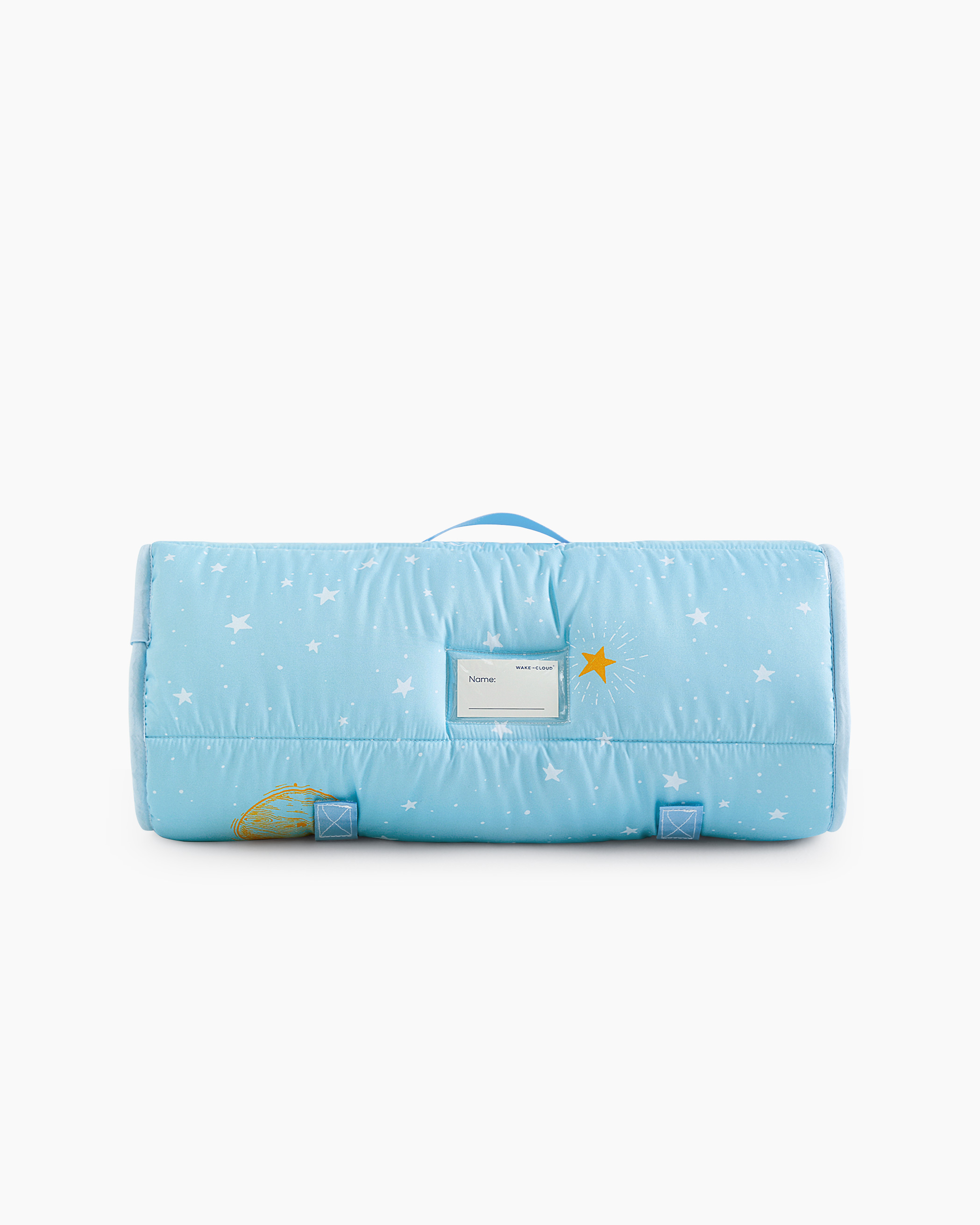 Sky Blue Rocket and Star Microfiber Kids Nap Mat