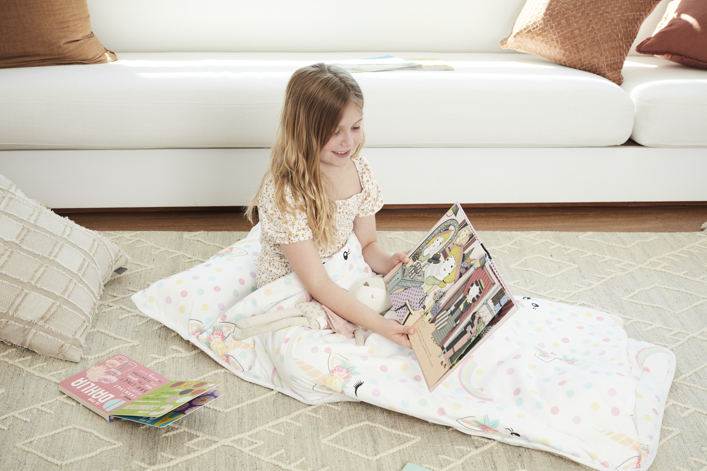 Purple Scallops Microfiber Kids Nap Mat