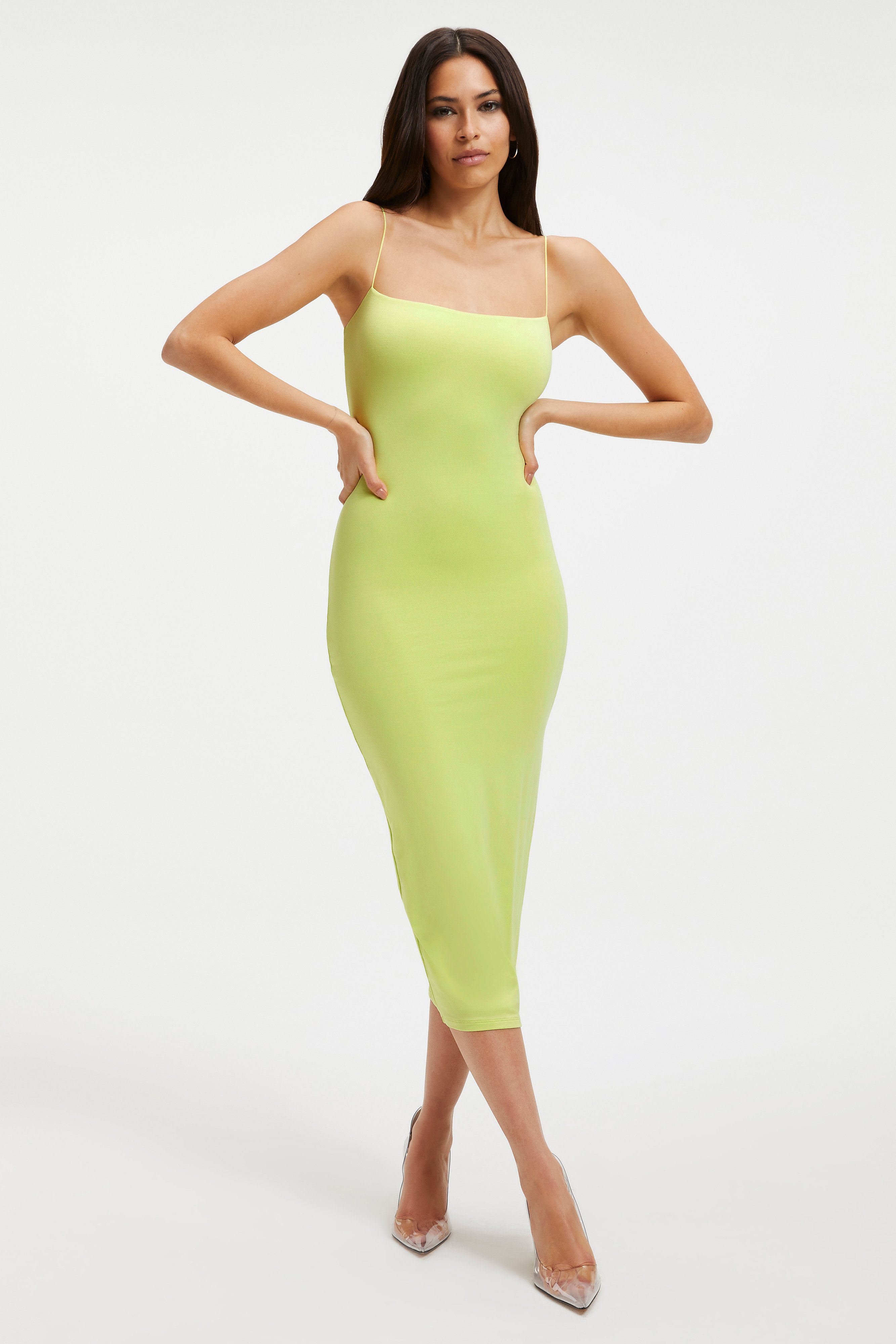 Styled With feature image for product GOOD TOUCH '90s LACE BACK DRESS | KEY LIME001