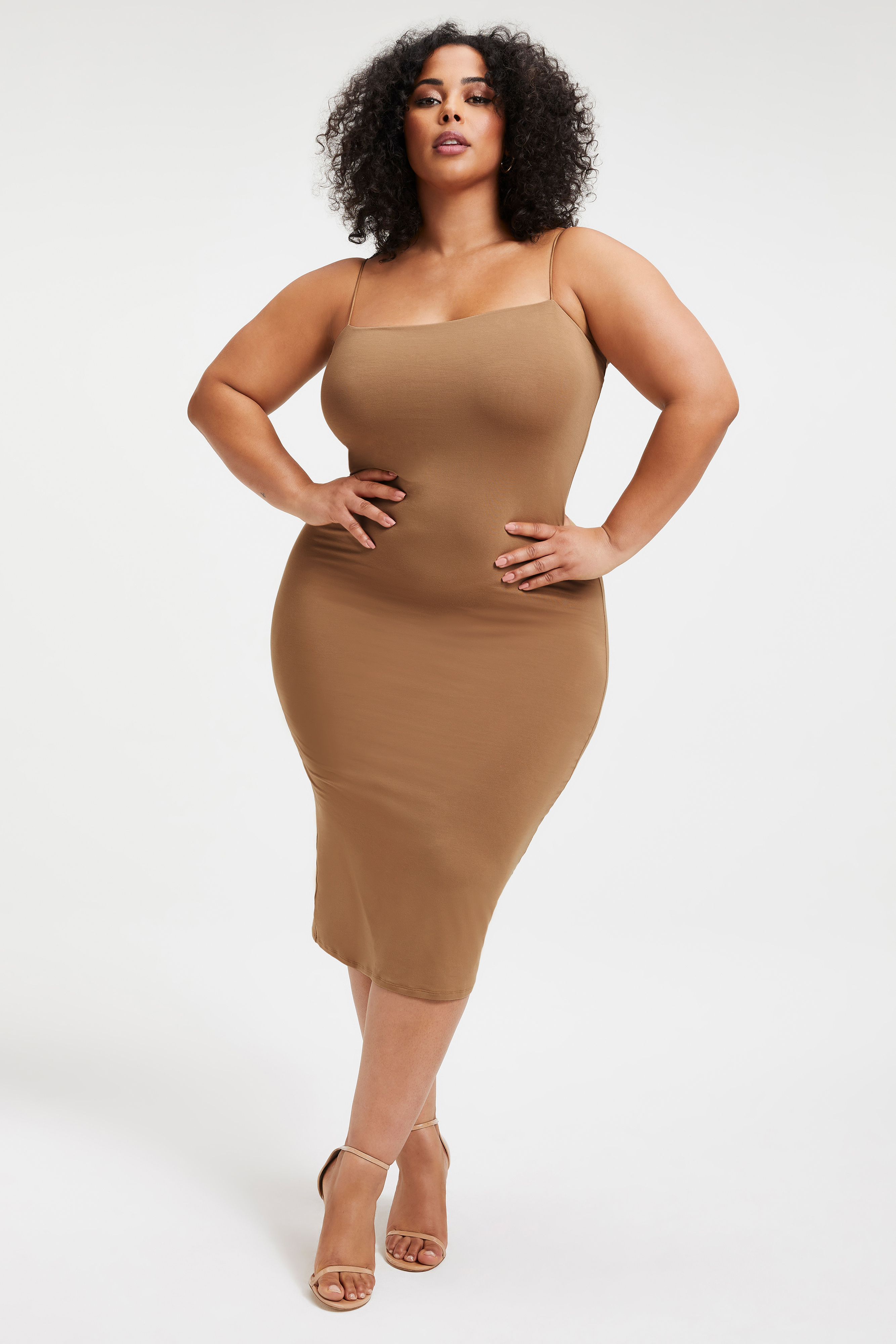 Styled With feature image for product GOOD TOUCH '90s LACE BACK DRESS | PECAN001
