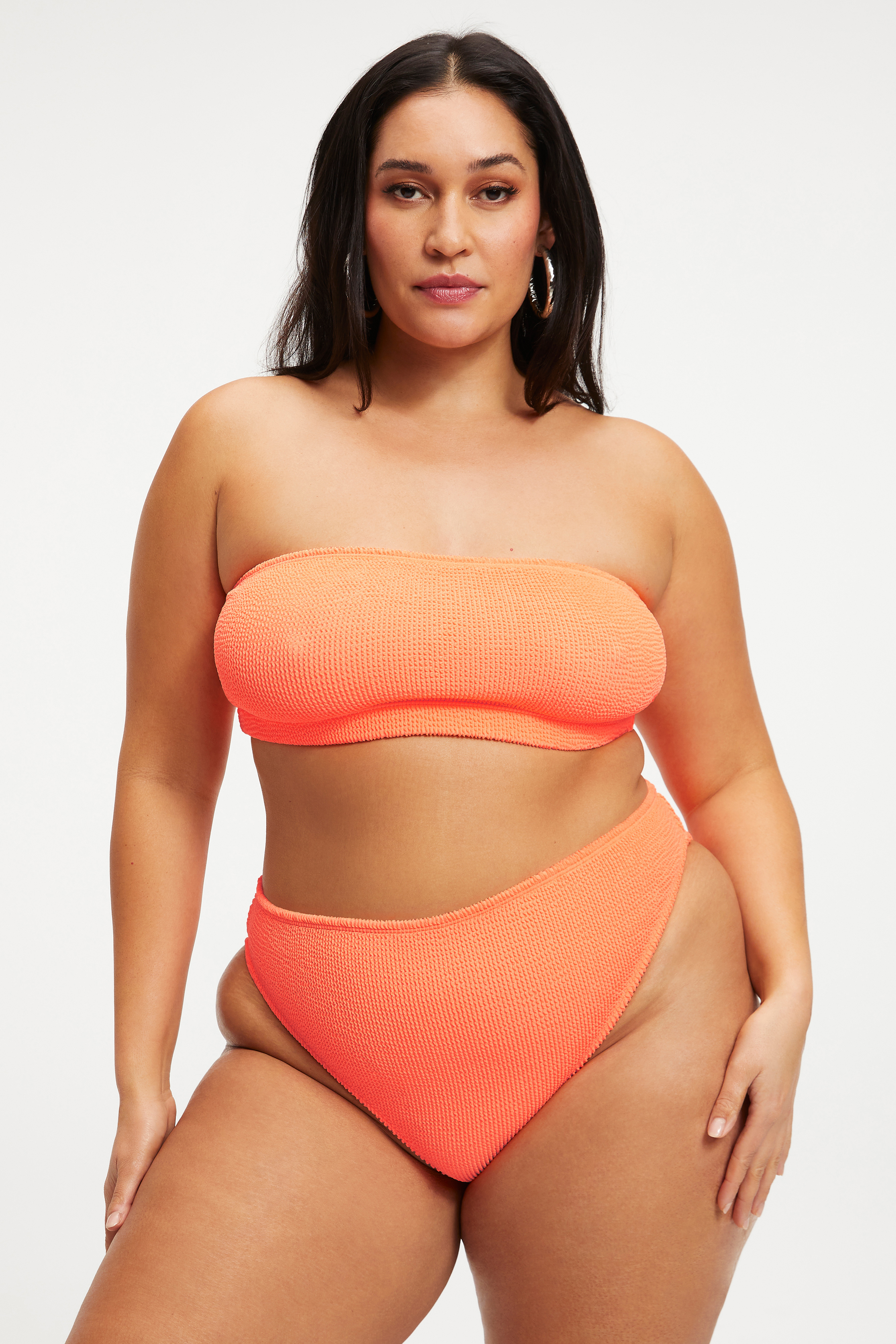 ALWAYS FITS BETTER CHEEKY in ORANGE CREAM001 styled with our ALWAYS FITS TWISTED TOP in ORANGE CREAM001, or ALWAYS FITS BETTER BAND BIKINI TOP in ORANGE CREAM001