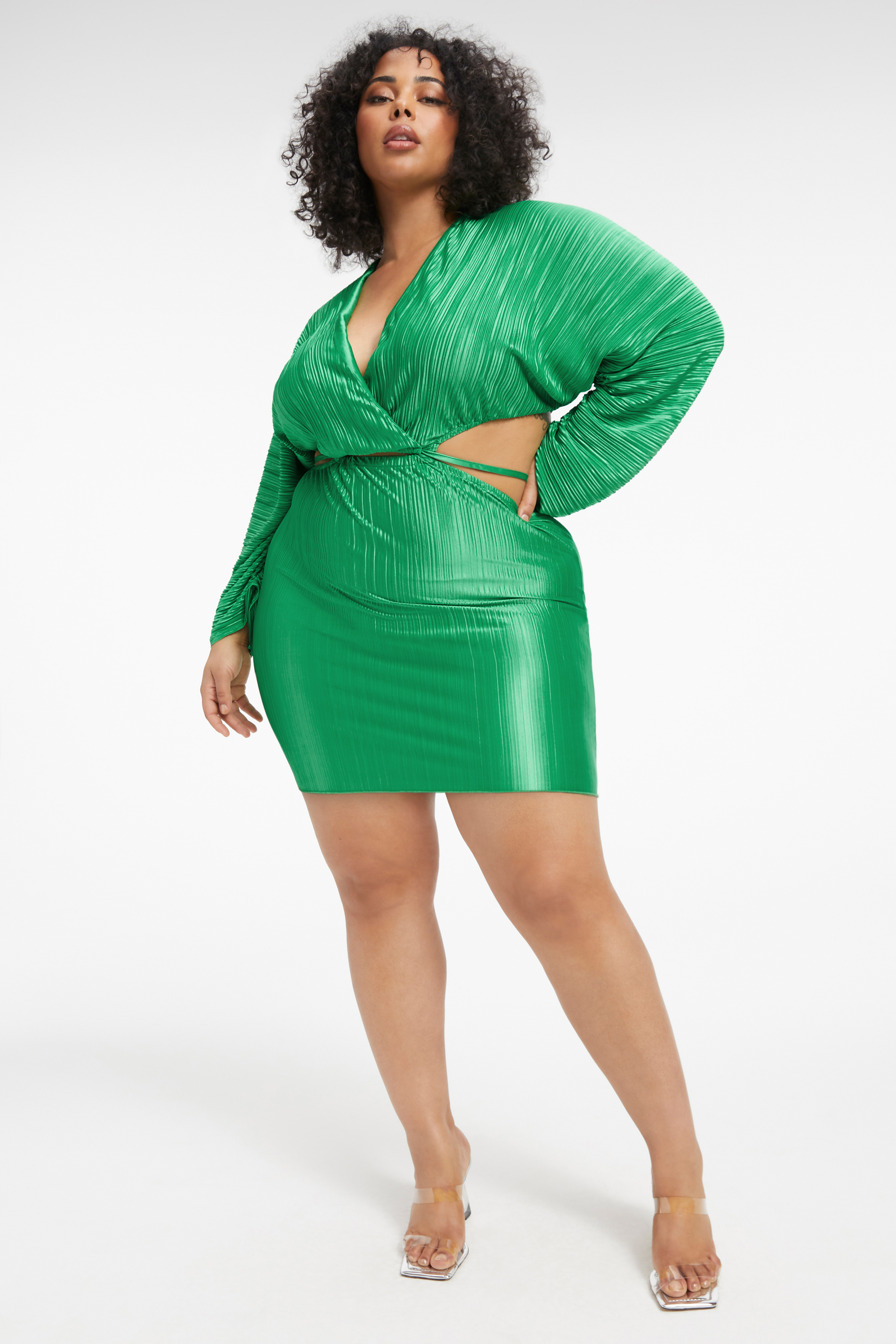 Styled With feature image for product ALWAYS FITS PLISSÉ SCULPTED DRESS | SUMMER GREEN002