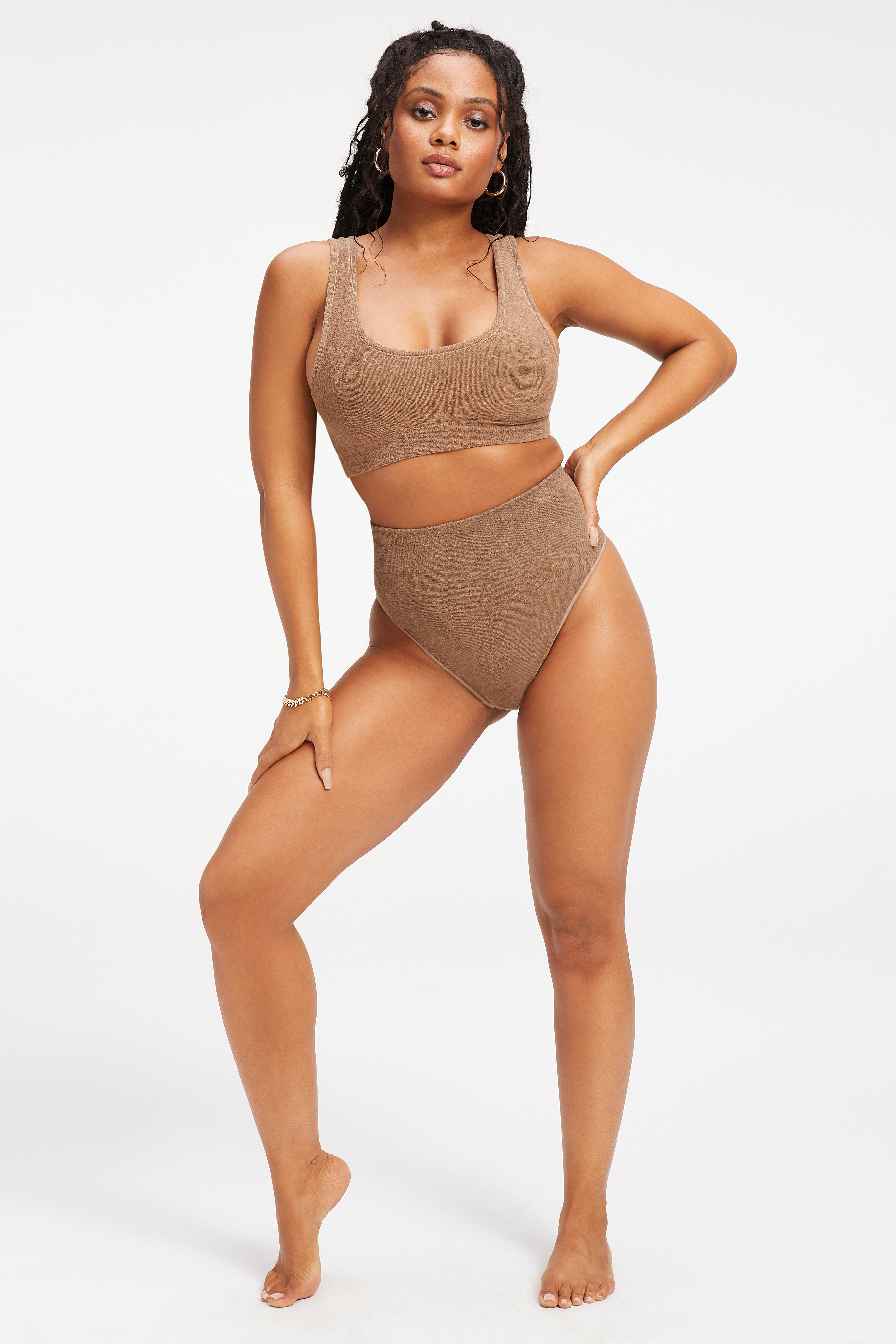 Styled With feature image for product TERRY SCOOP BRALETTE | PUTTY001