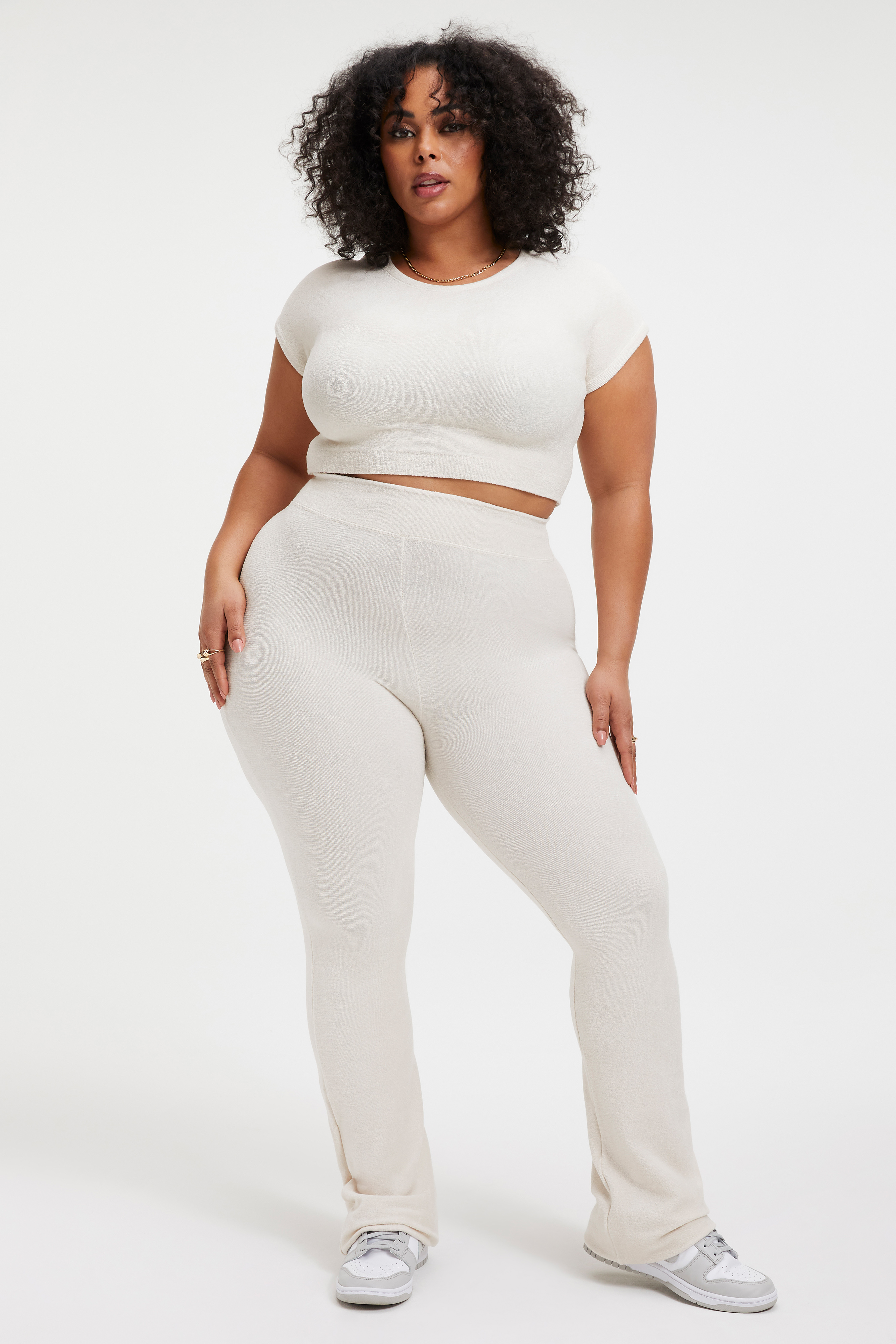 Styled With feature image for product TERRY CROP TEE | BONE001