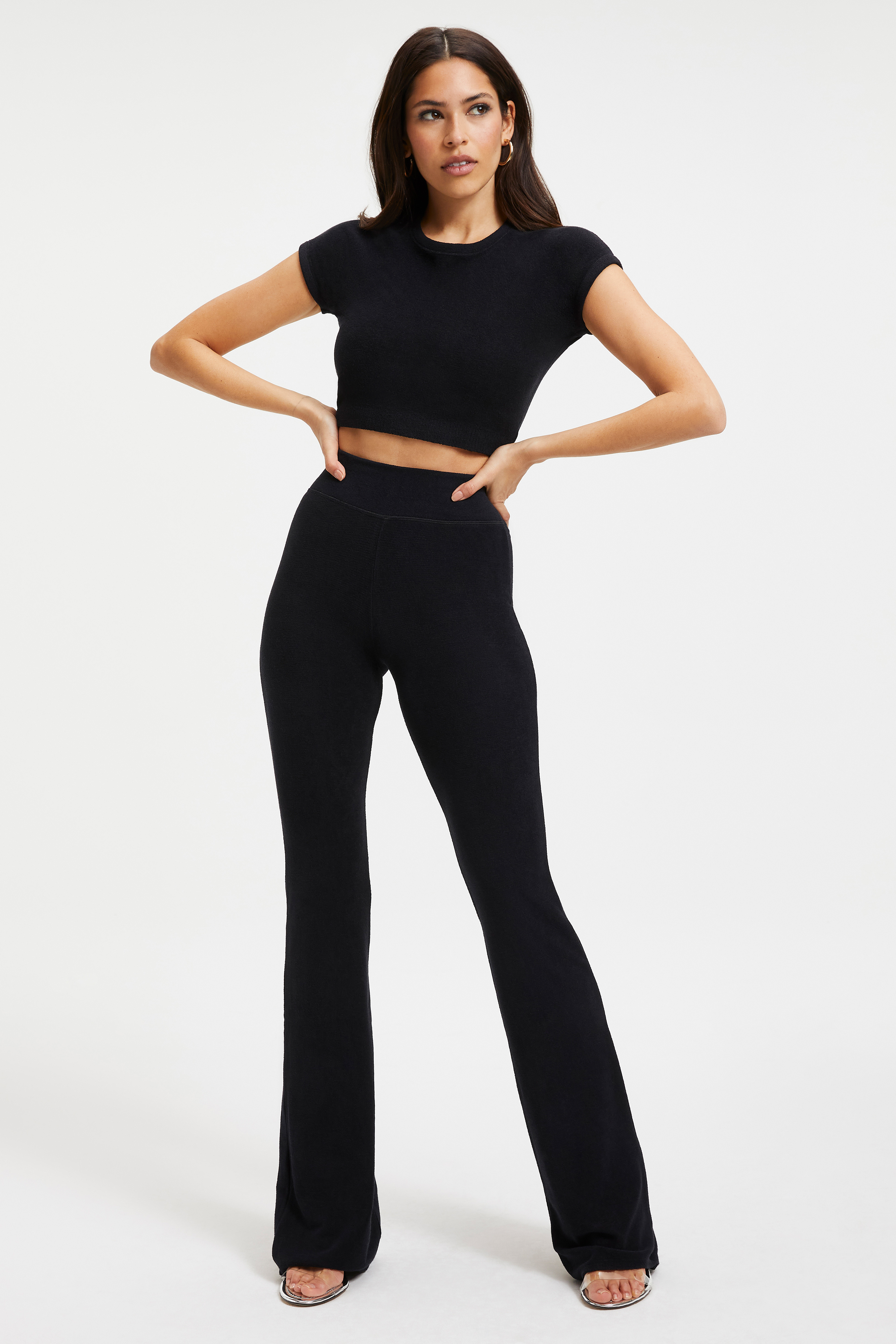 Styled With feature image for product TERRY CROP TEE | BLACK001