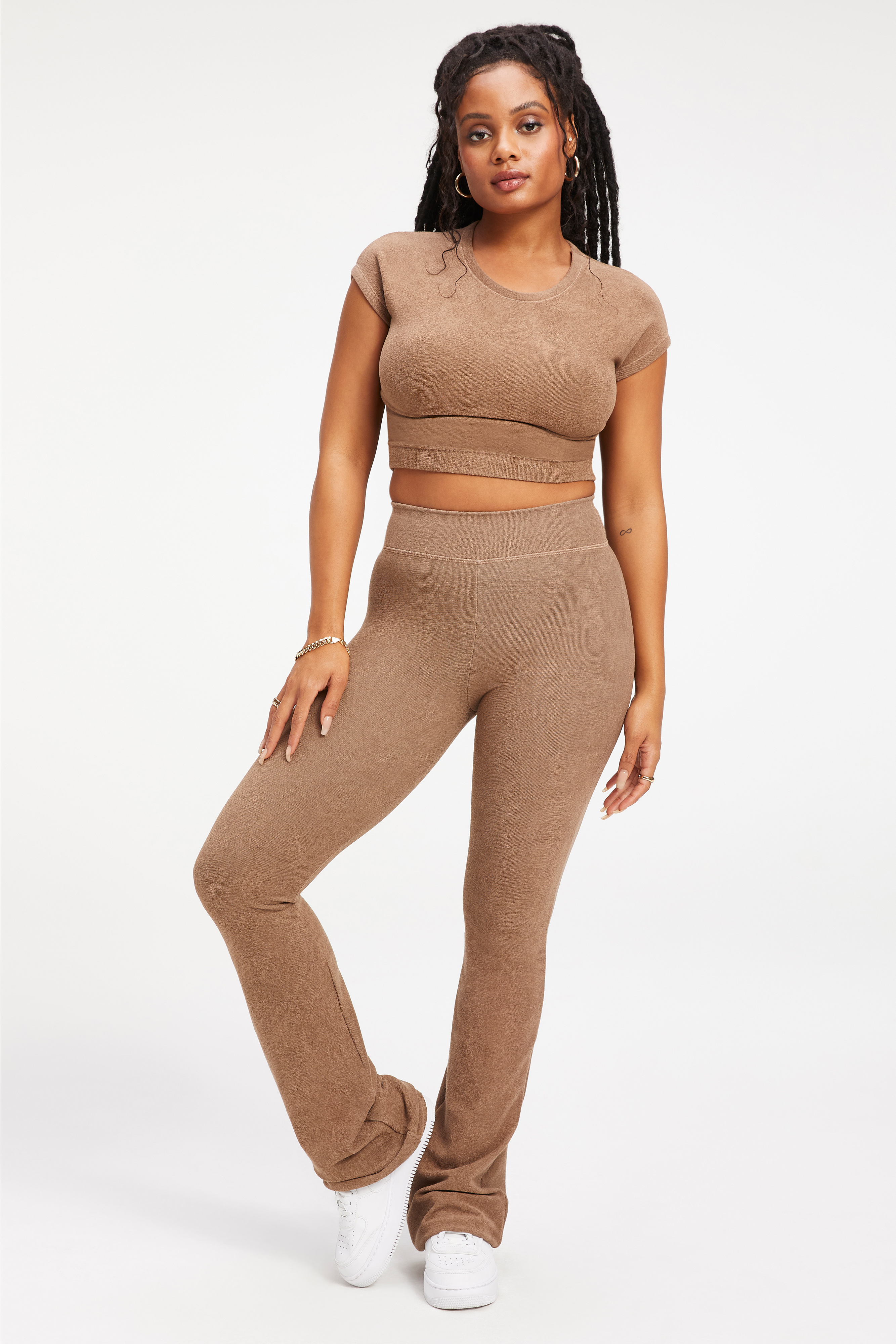 Styled With feature image for product TERRY CROP TEE | PUTTY001