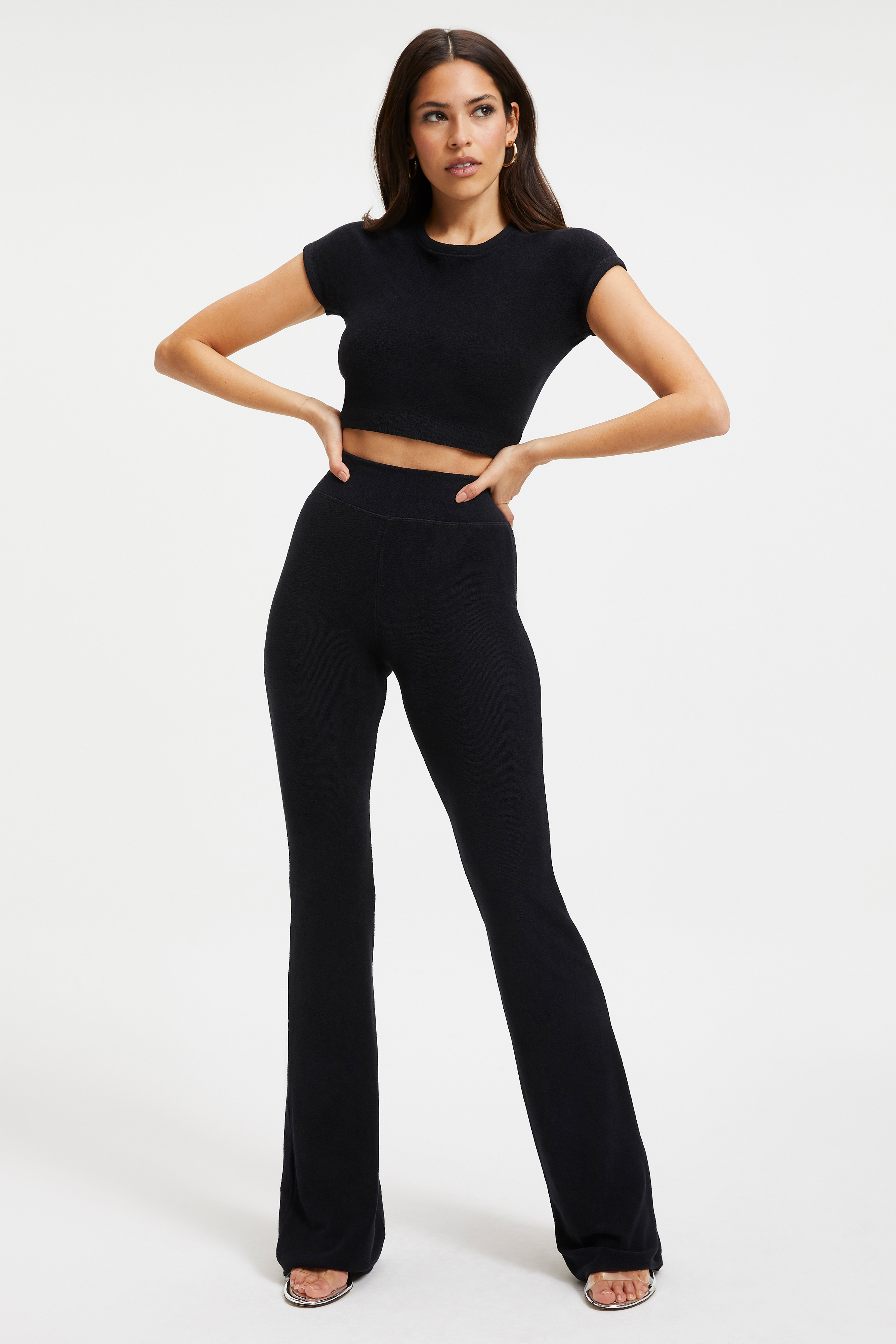 Styled With feature image for product TERRY SLIM FLARE | BLACK001