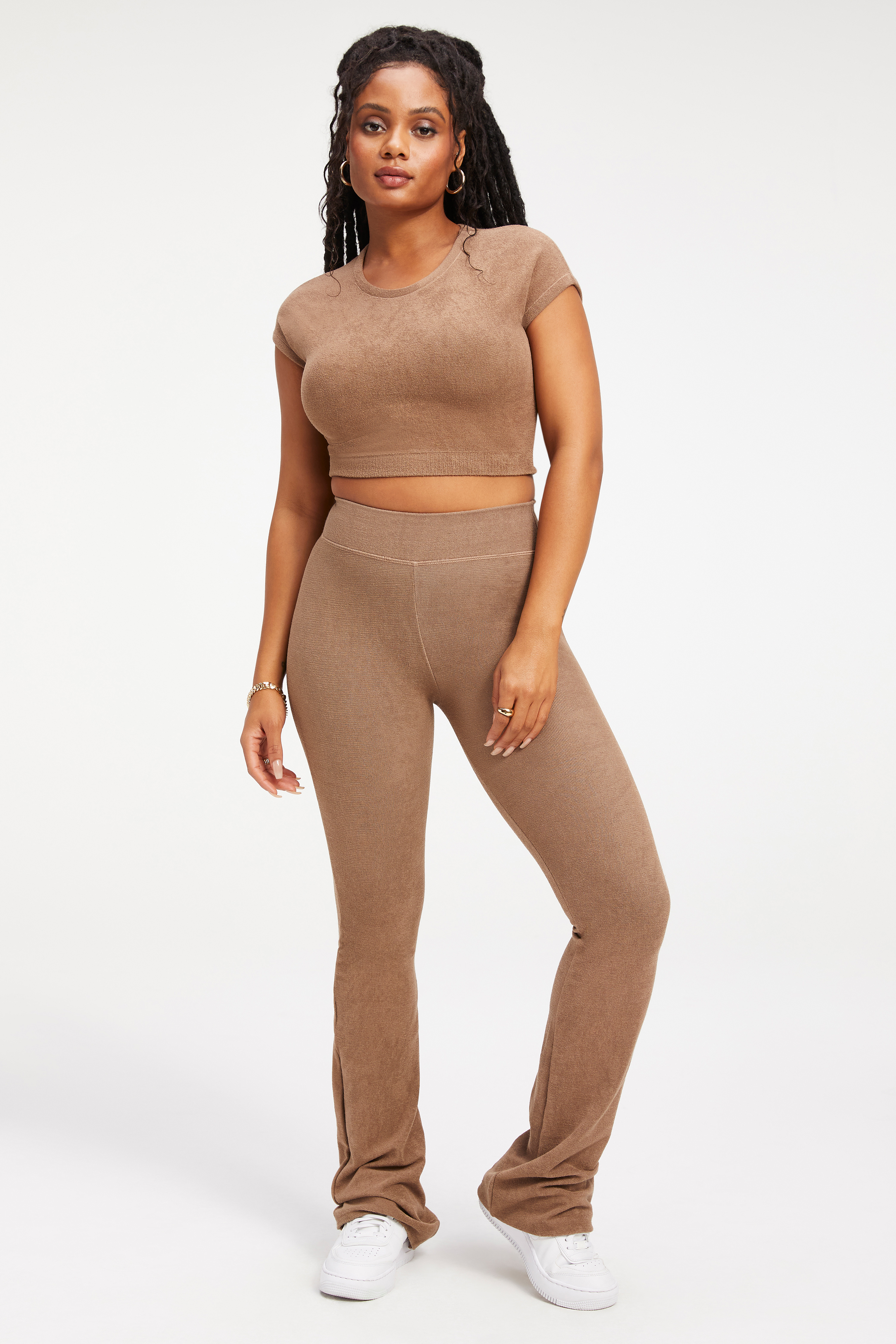 Styled With feature image for product TERRY SLIM FLARE | PUTTY001