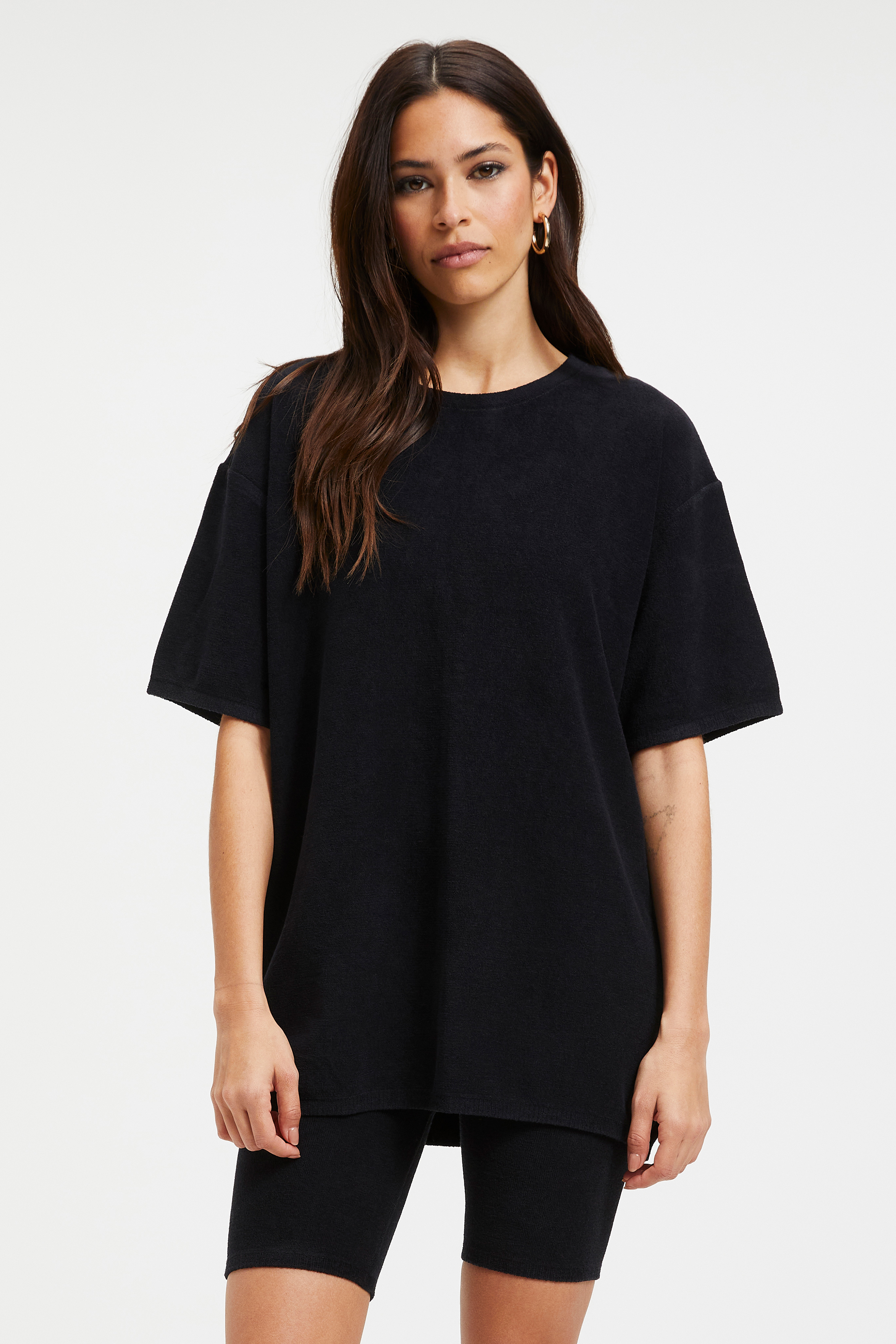 Styled With feature image for product TERRY BOYFRIEND TEE | BLACK001