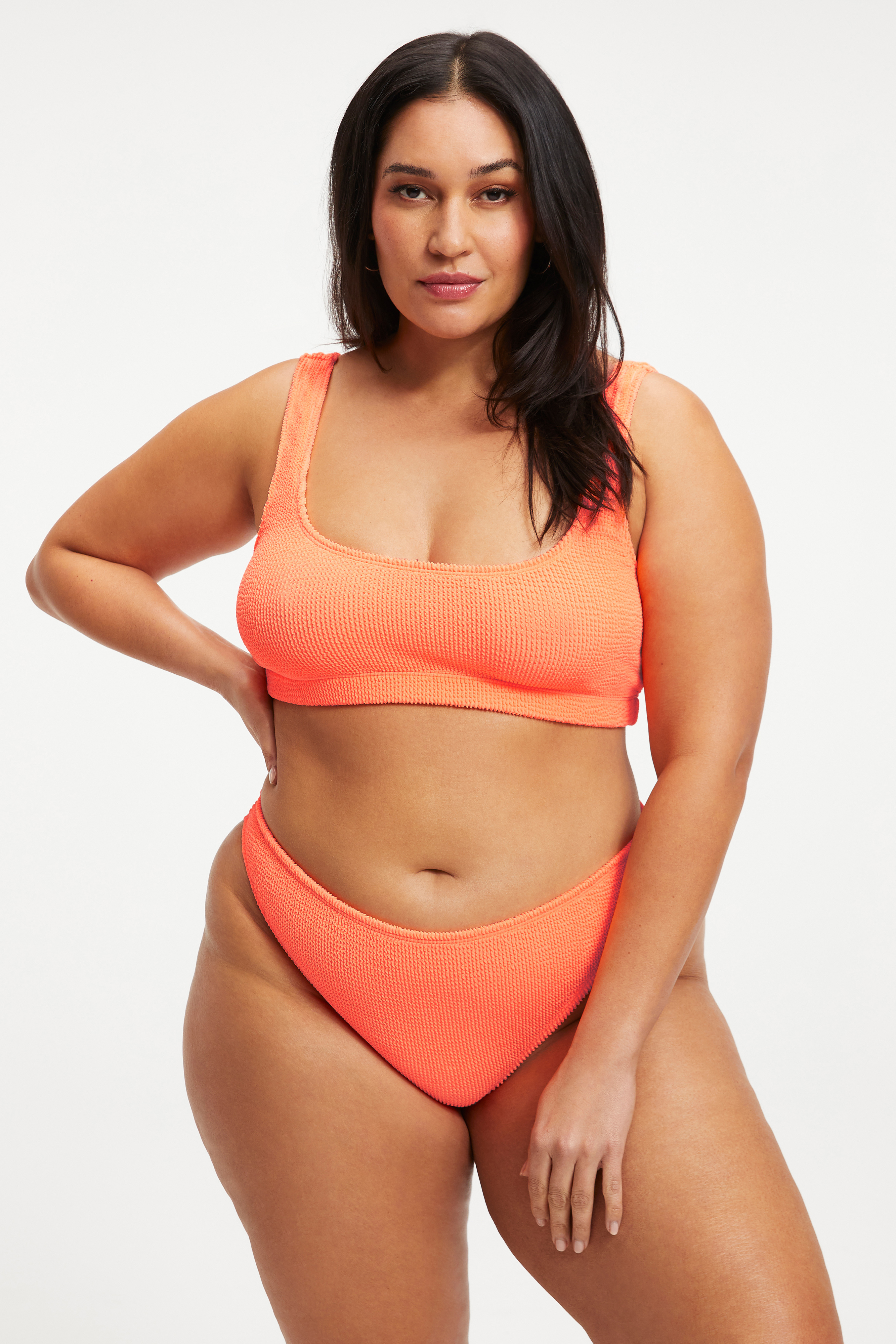ALWAYS FITS SCOOP TOP in ORANGE CREAM001 styled with our ALWAYS FITS BETTER CHEEKY in ORANGE CREAM001,