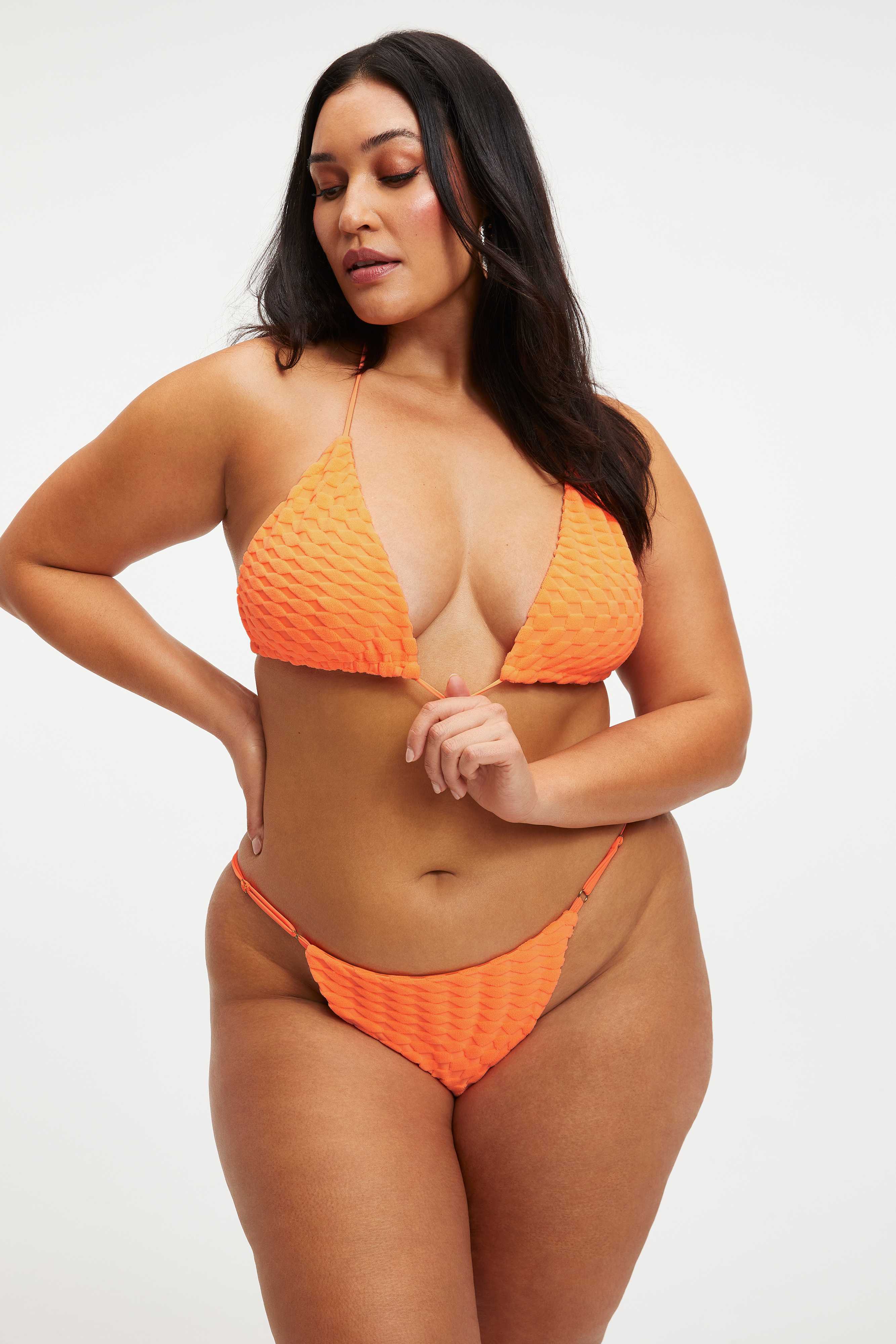 Styled With feature image for product JACQUARD TINY TIES TOP | ORANGE CREAM001