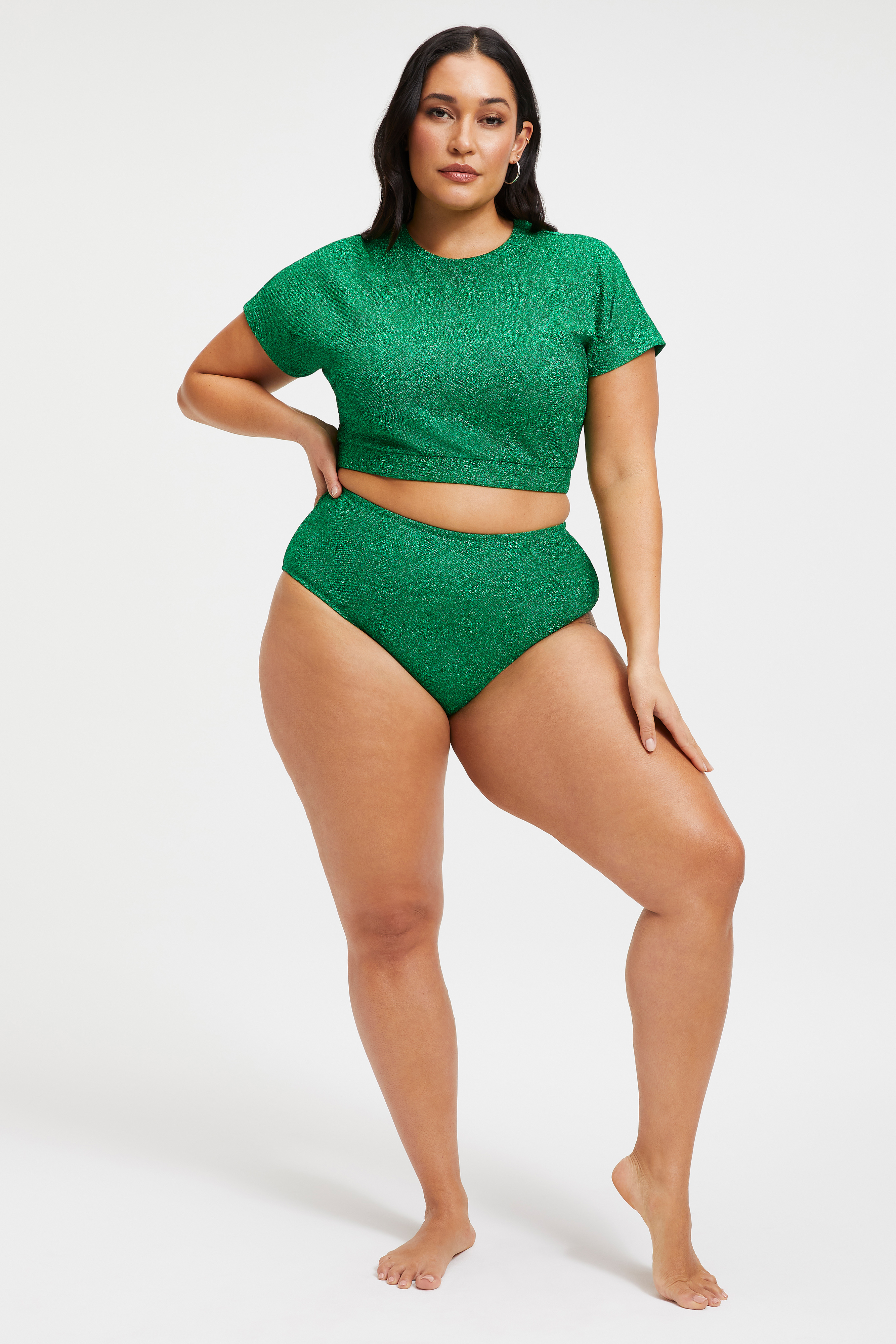 Styled With feature image for product SPARKLE CROP TEE | SUMMER GREEN002