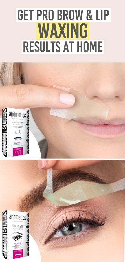 Andmetics Brow and Lip Wax Strips - Beauty and the Boutique - Get pro brow and lip waxing results at home