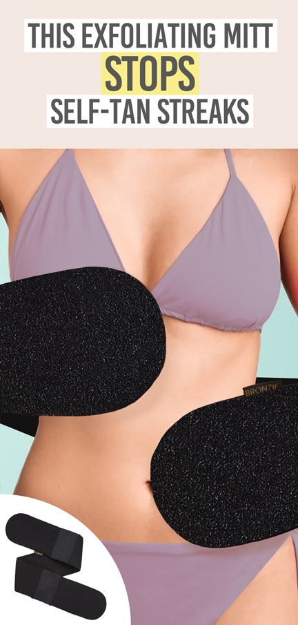 Bronzie Exfoliating Mitt - Beauty and the Boutique - This exfoliating mitt stops self-tan streaks